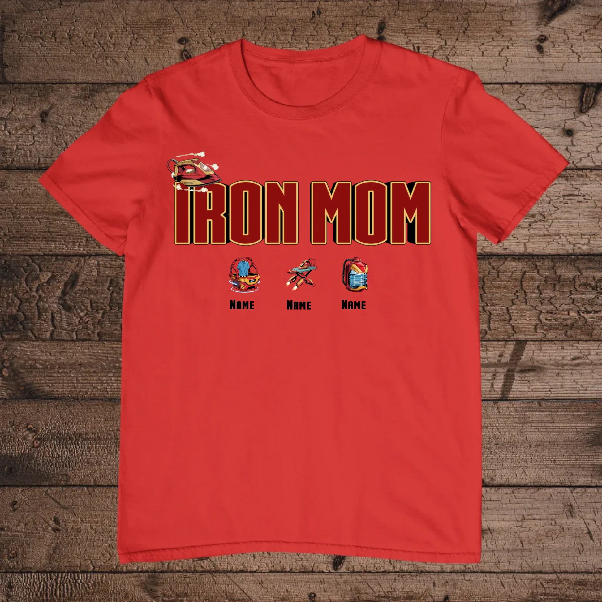 holz Flatlay mockup rot