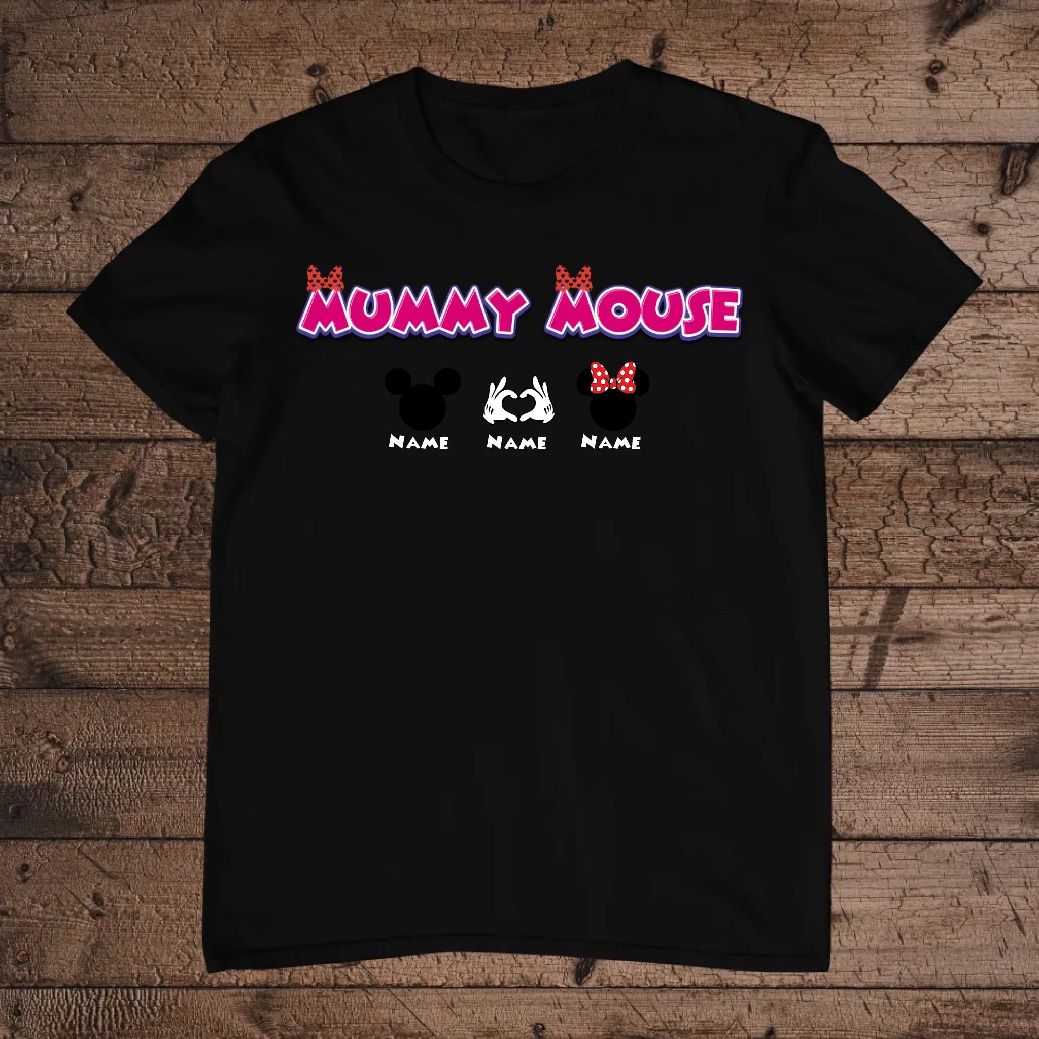 holz Flatlay mockup schwarz