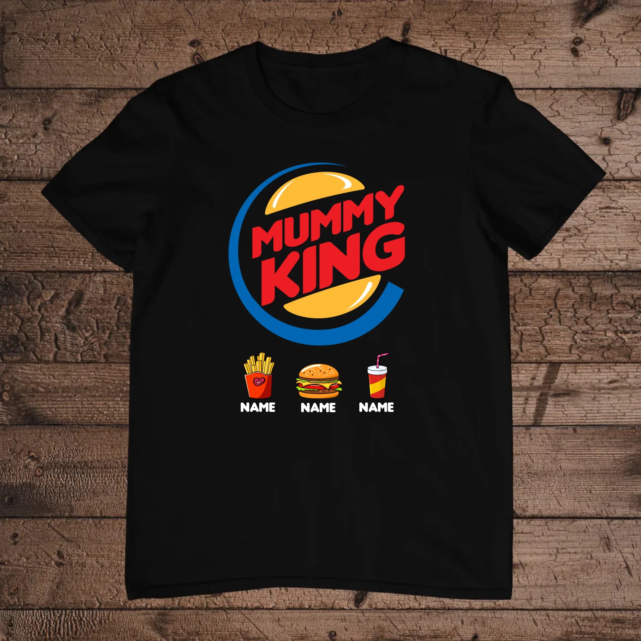 holz Flatlay mockup schwarz