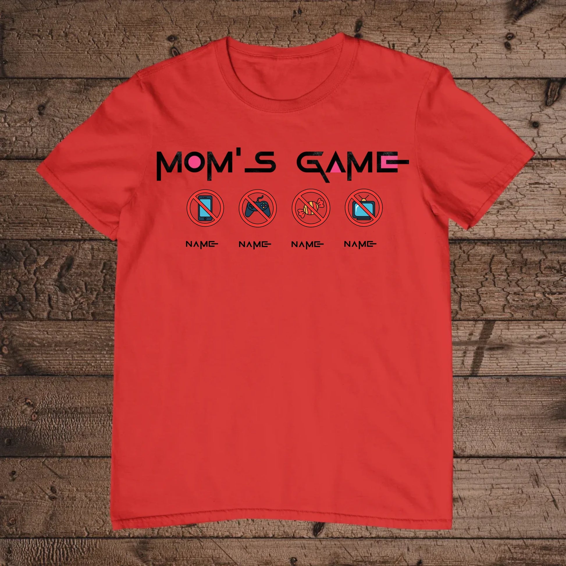 holz Flatlay mockup rot