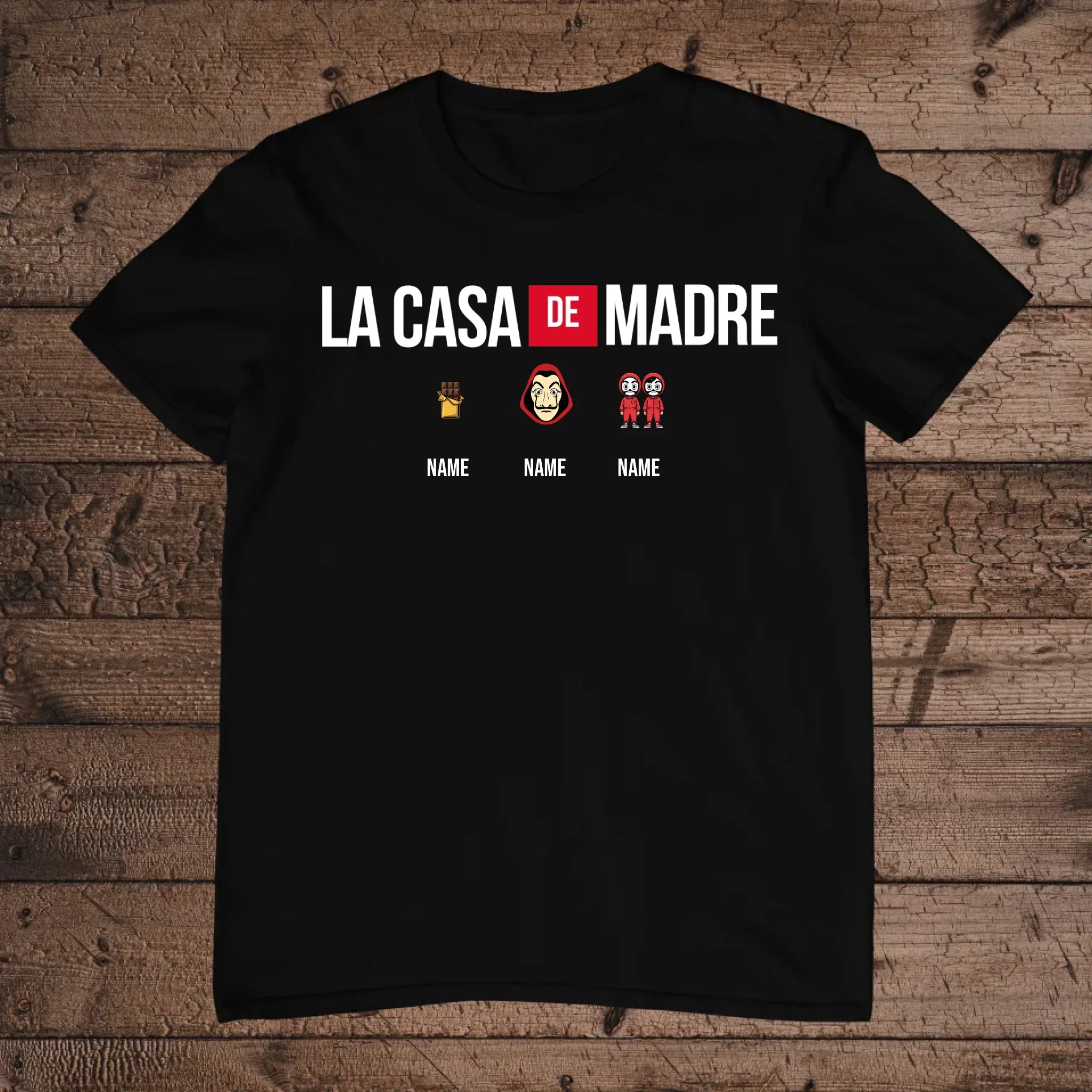 holz Flatlay mockup schwarz