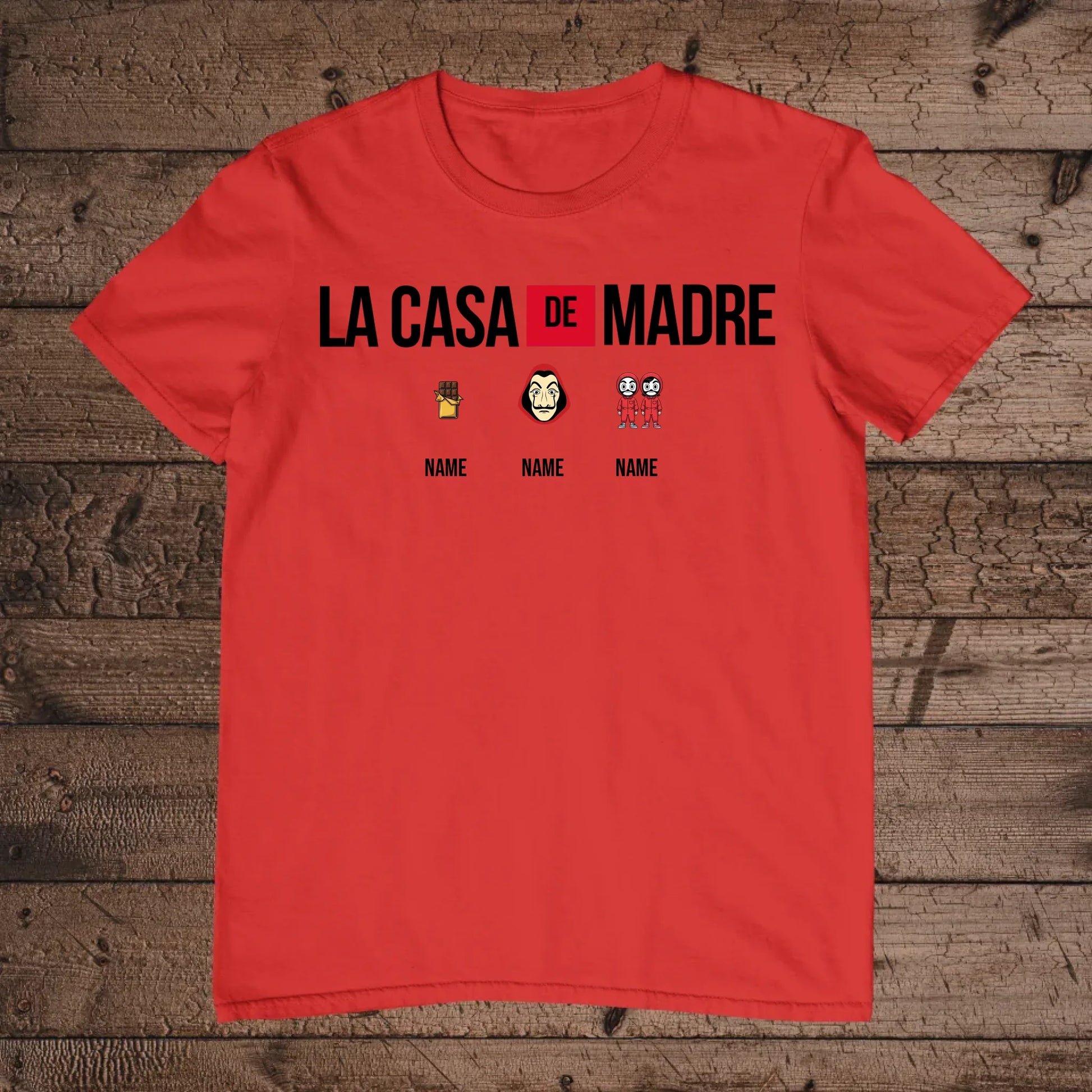 holz Flatlay mockup rot