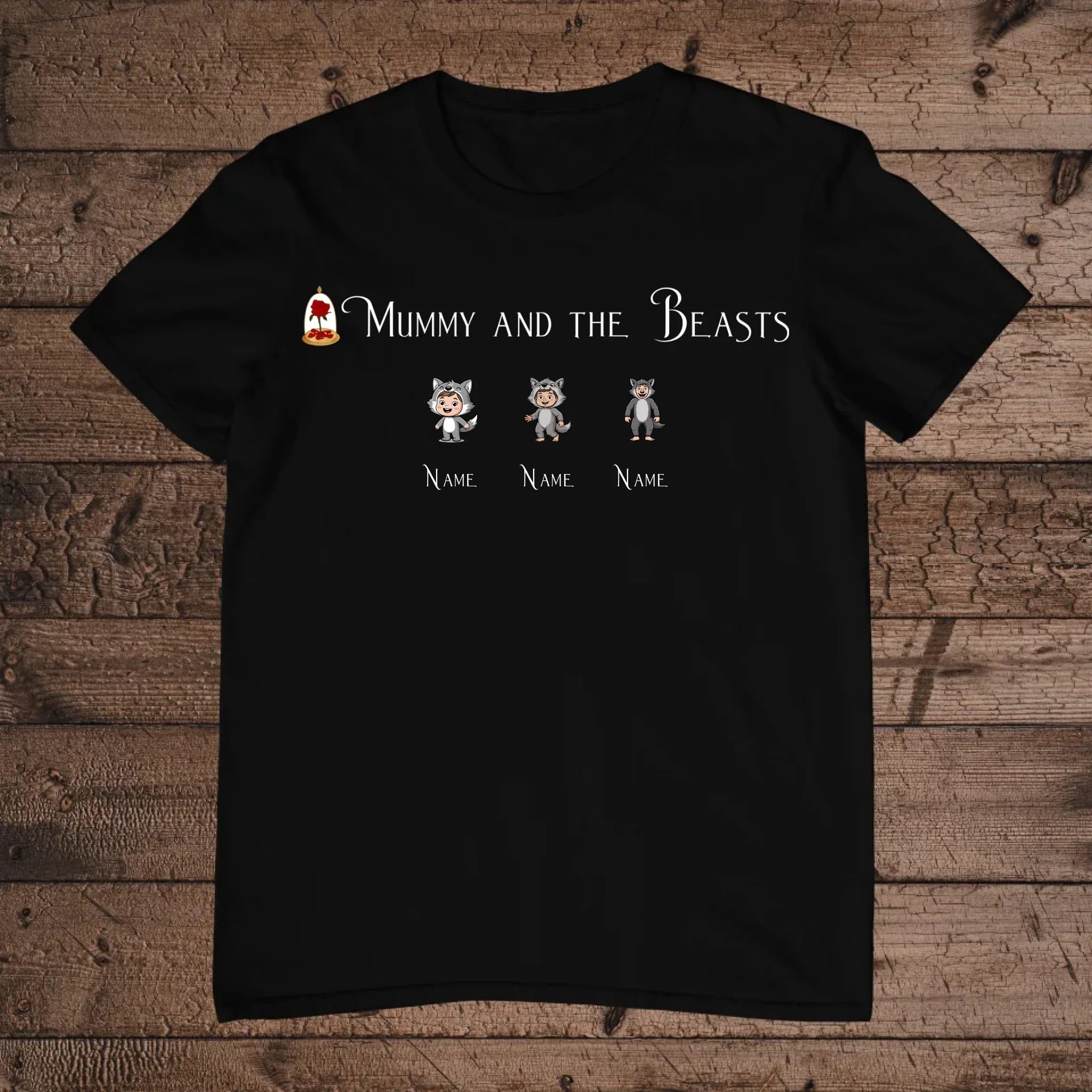 holz Flatlay mockup schwarz