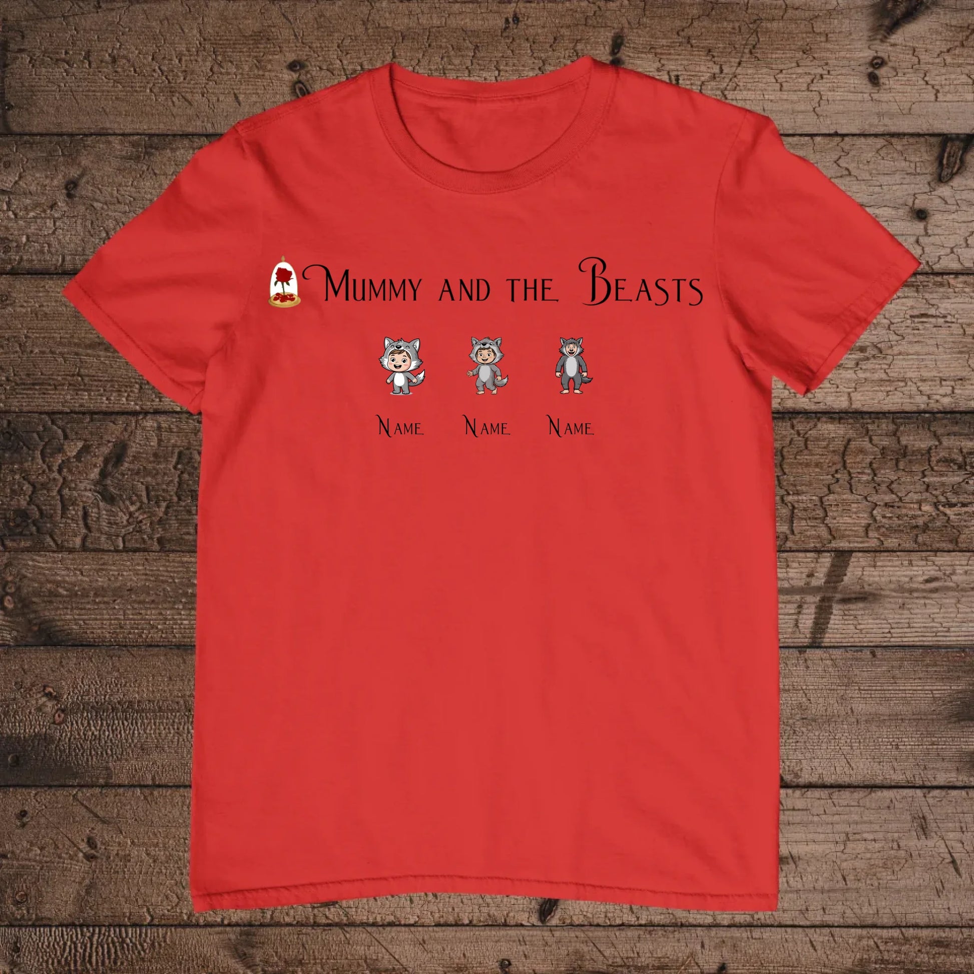 holz Flatlay mockup rot