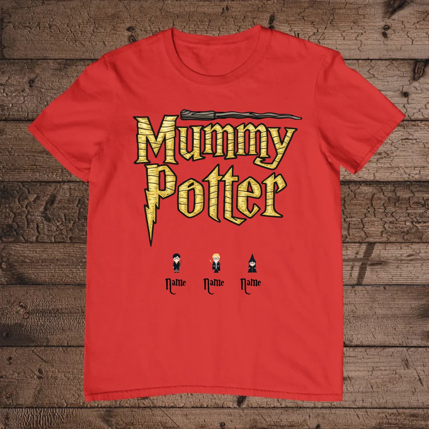 holz Flatlay mockup rot