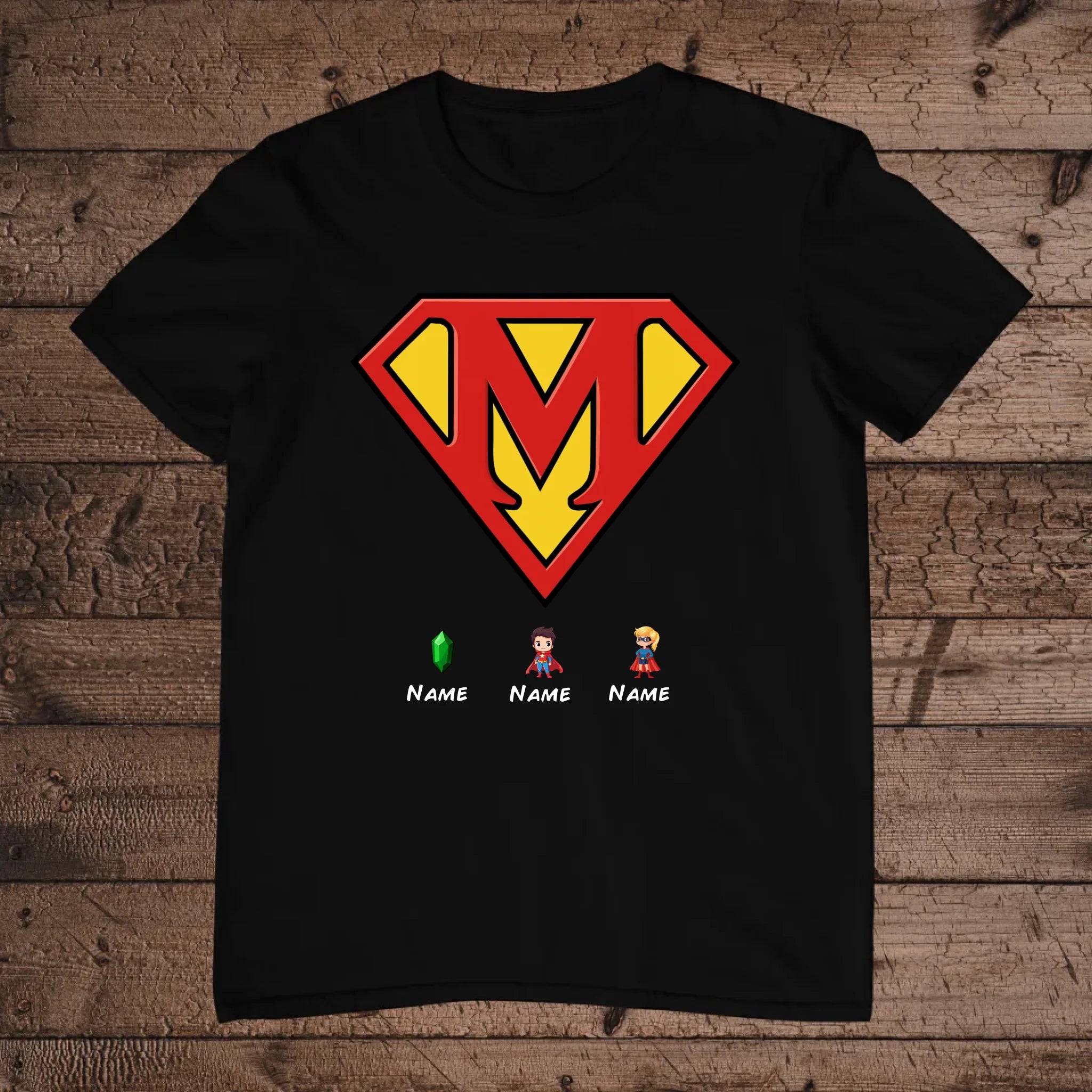 holz Flatlay mockup schwarz