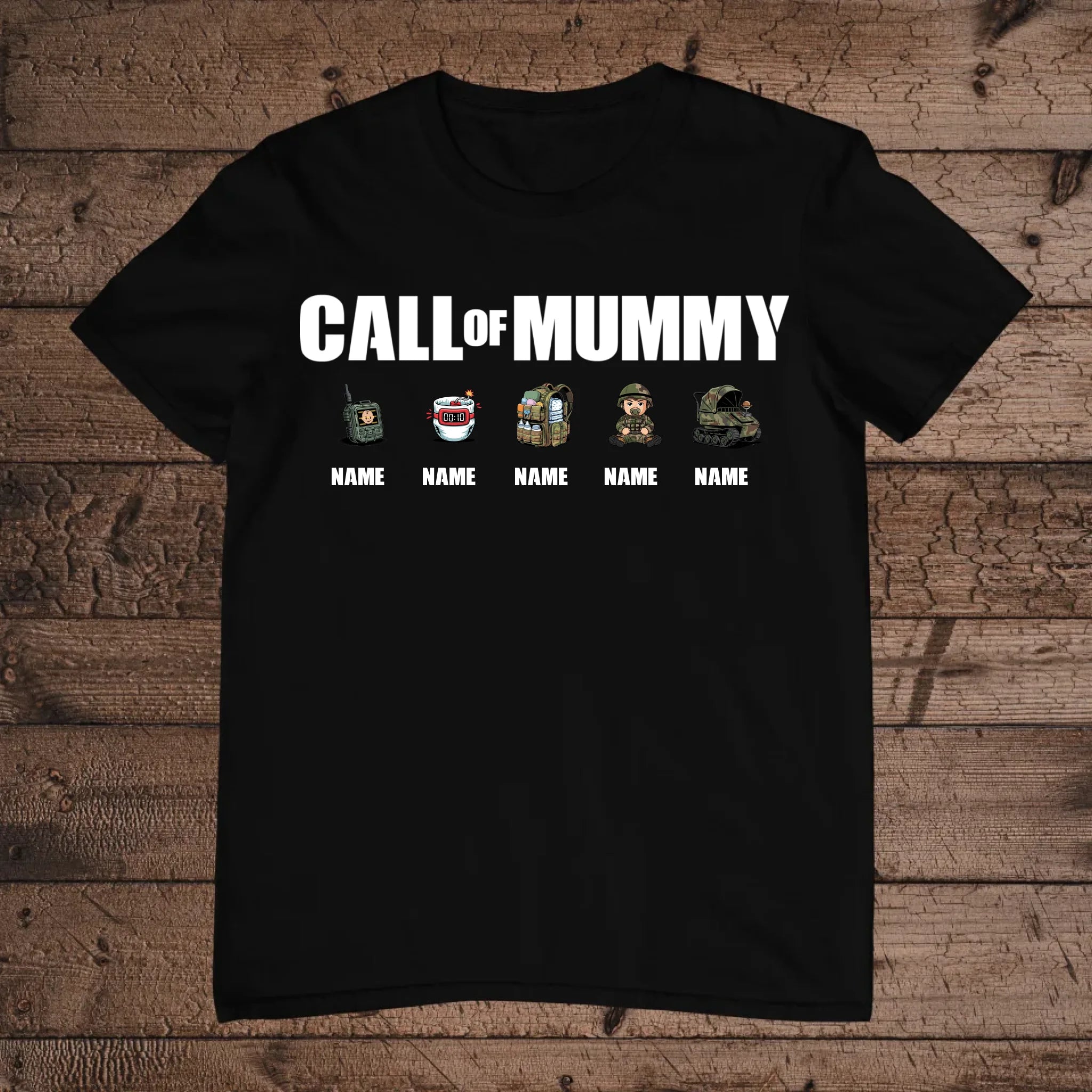 holz Flatlay mockup schwarz