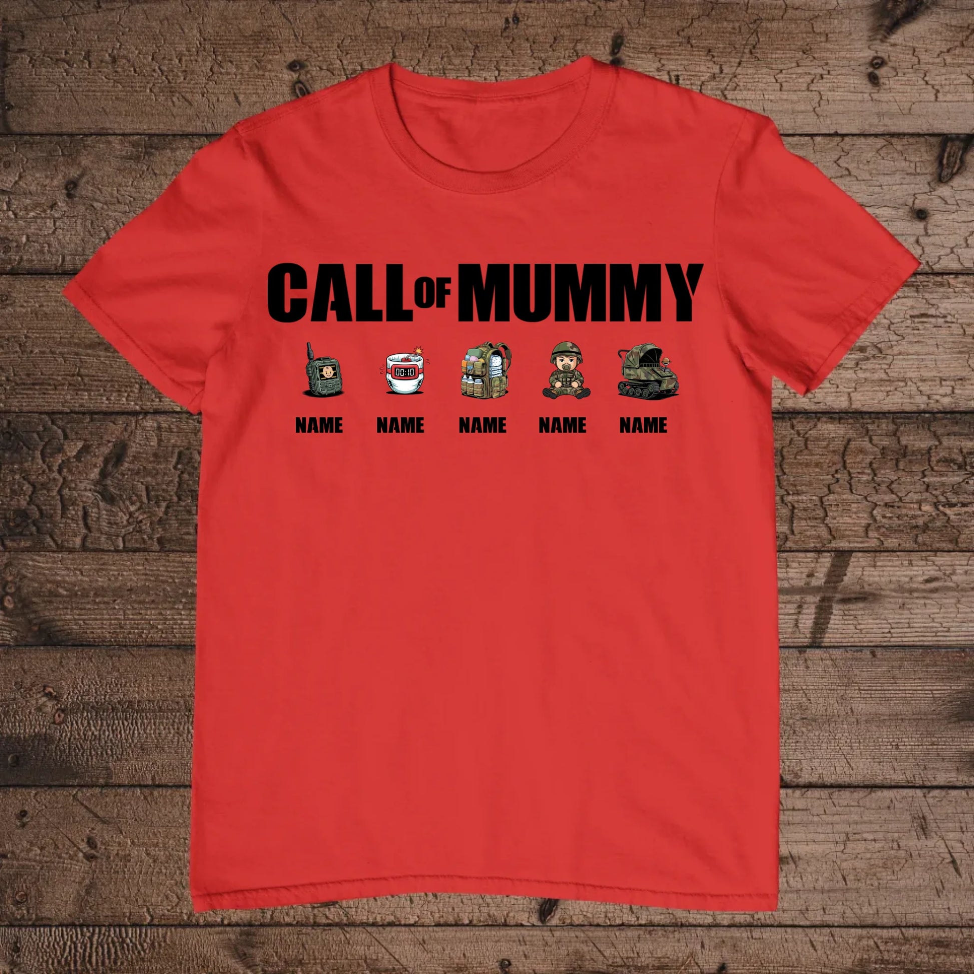 holz Flatlay mockup rot