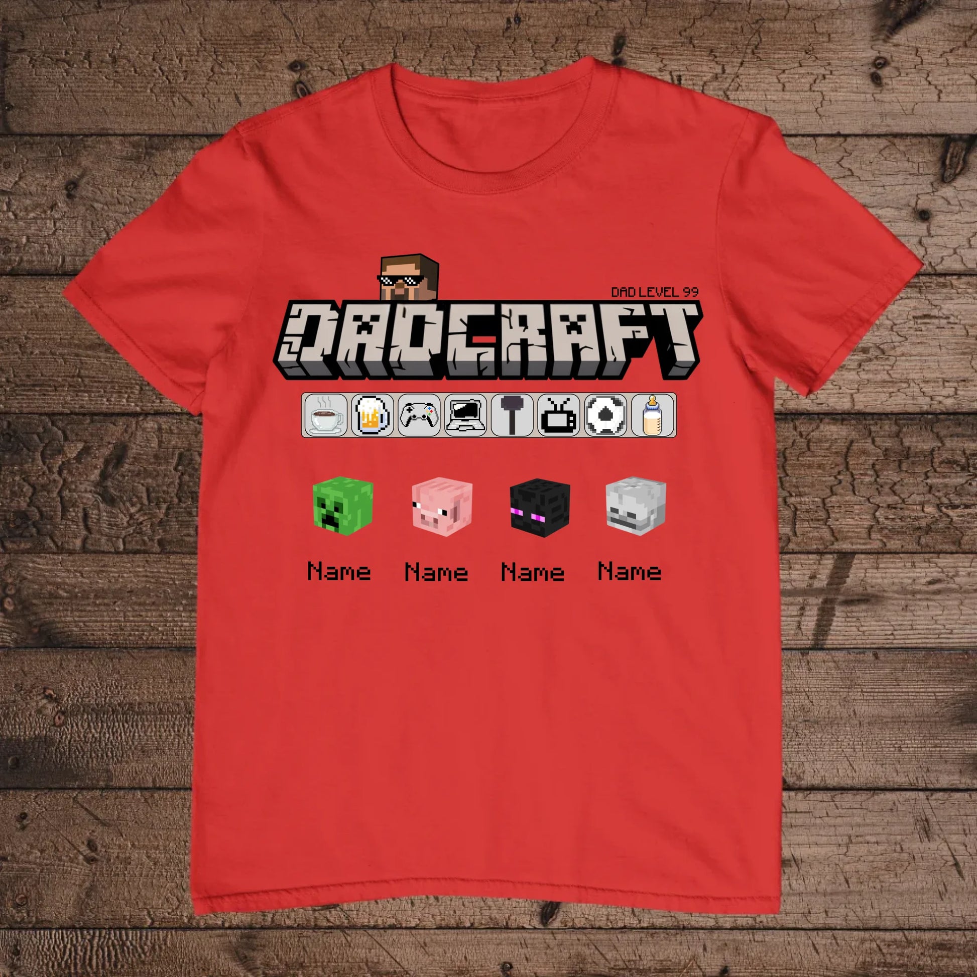 holz Flatlay mockup rot