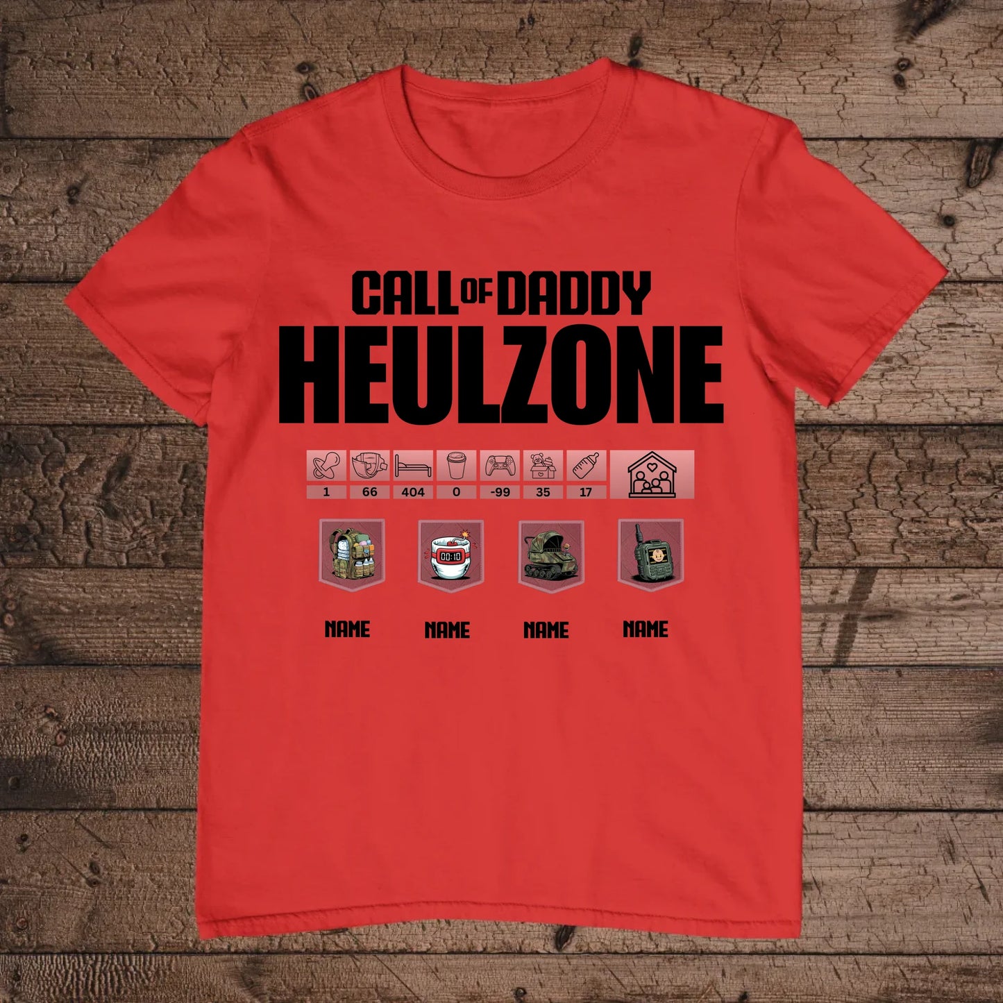 holz Flatlay mockup rot