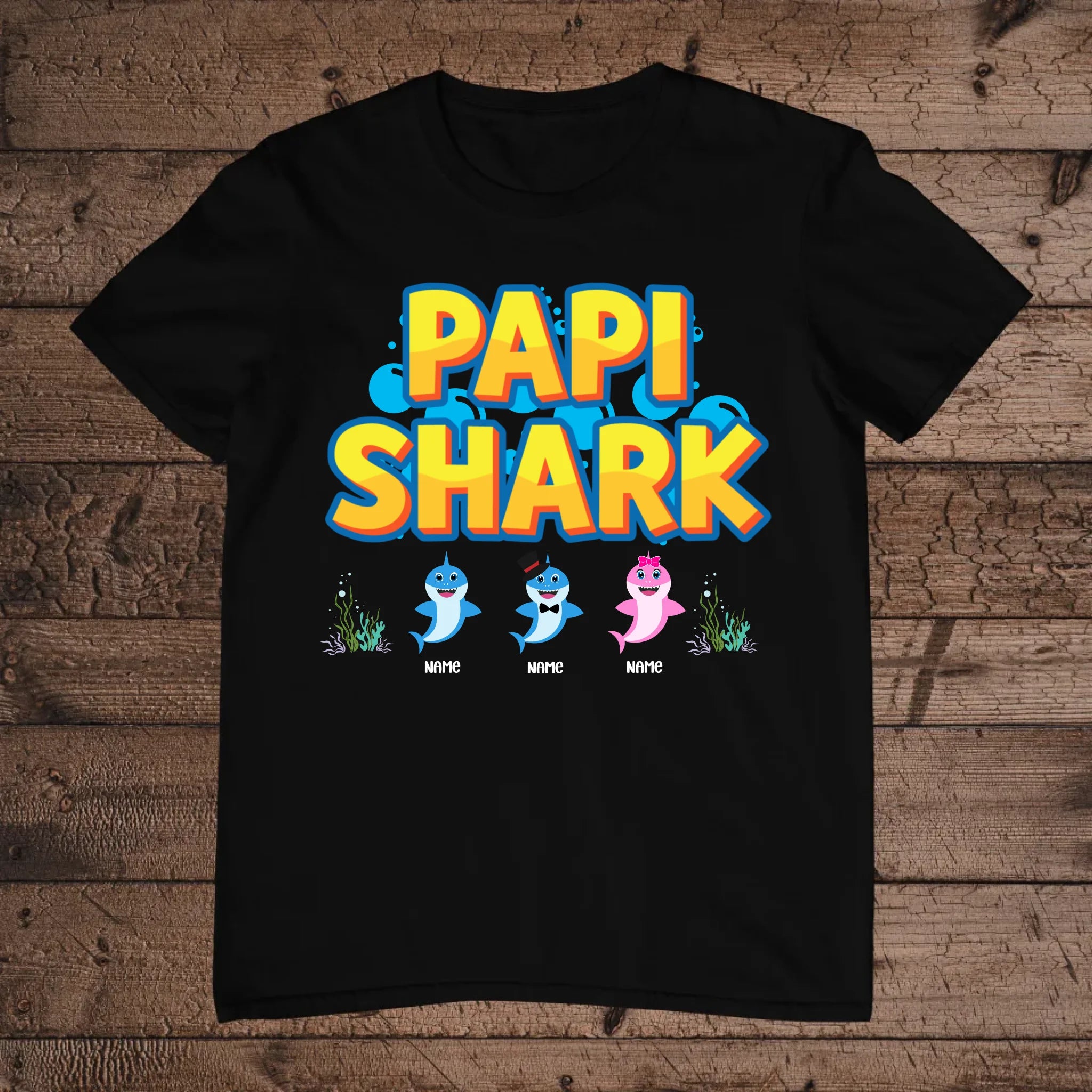 holz Flatlay mockup schwarz