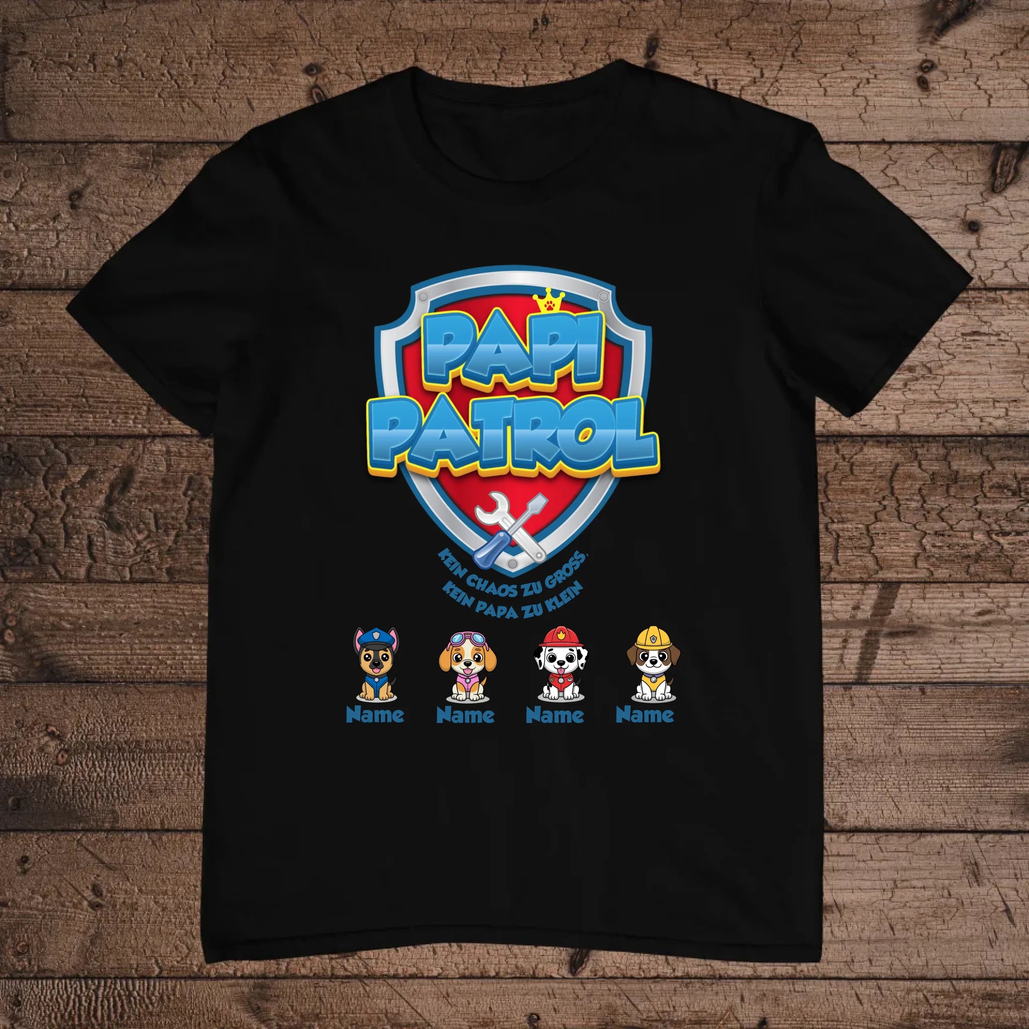 holz Flatlay mockup schwarz