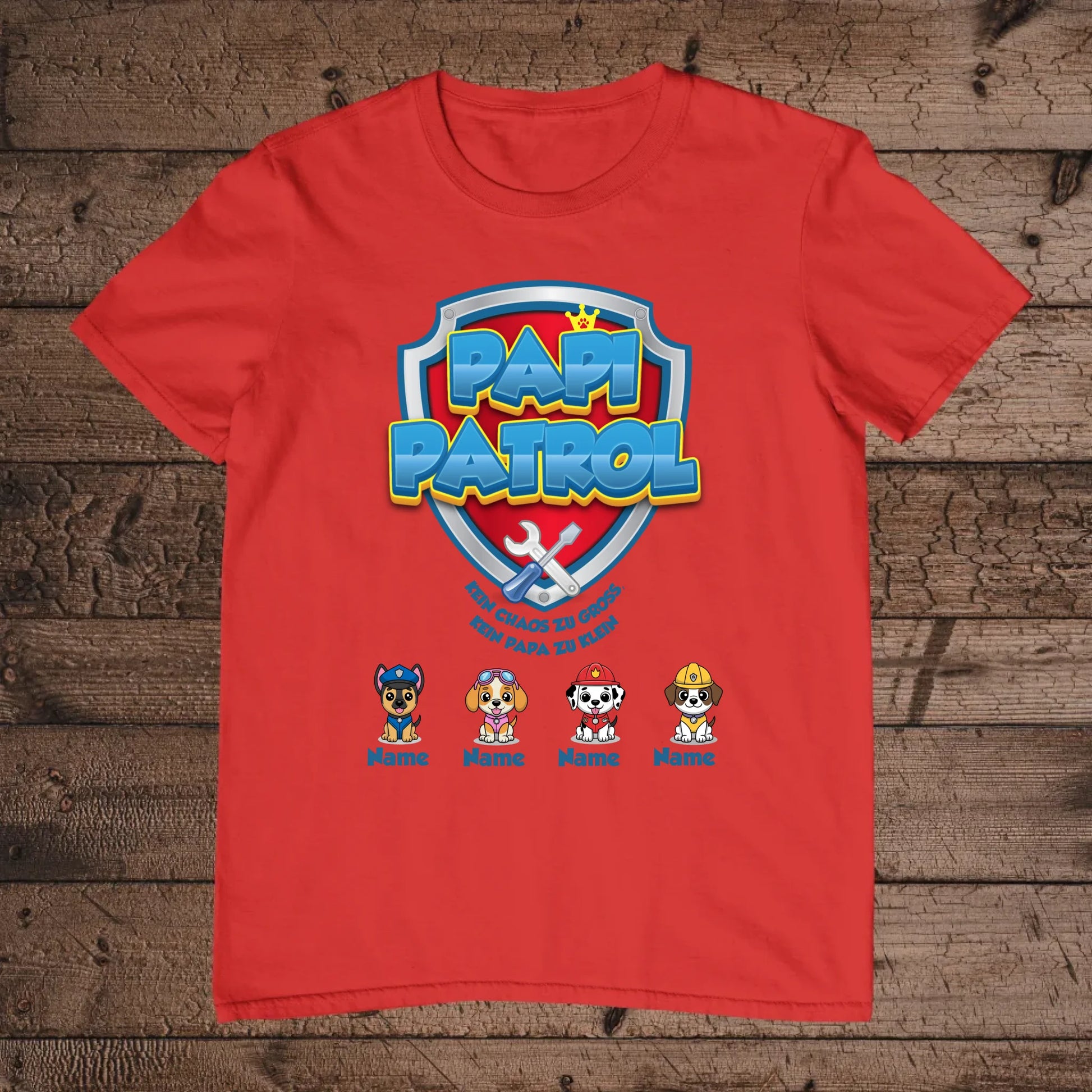 holz Flatlay mockup rot