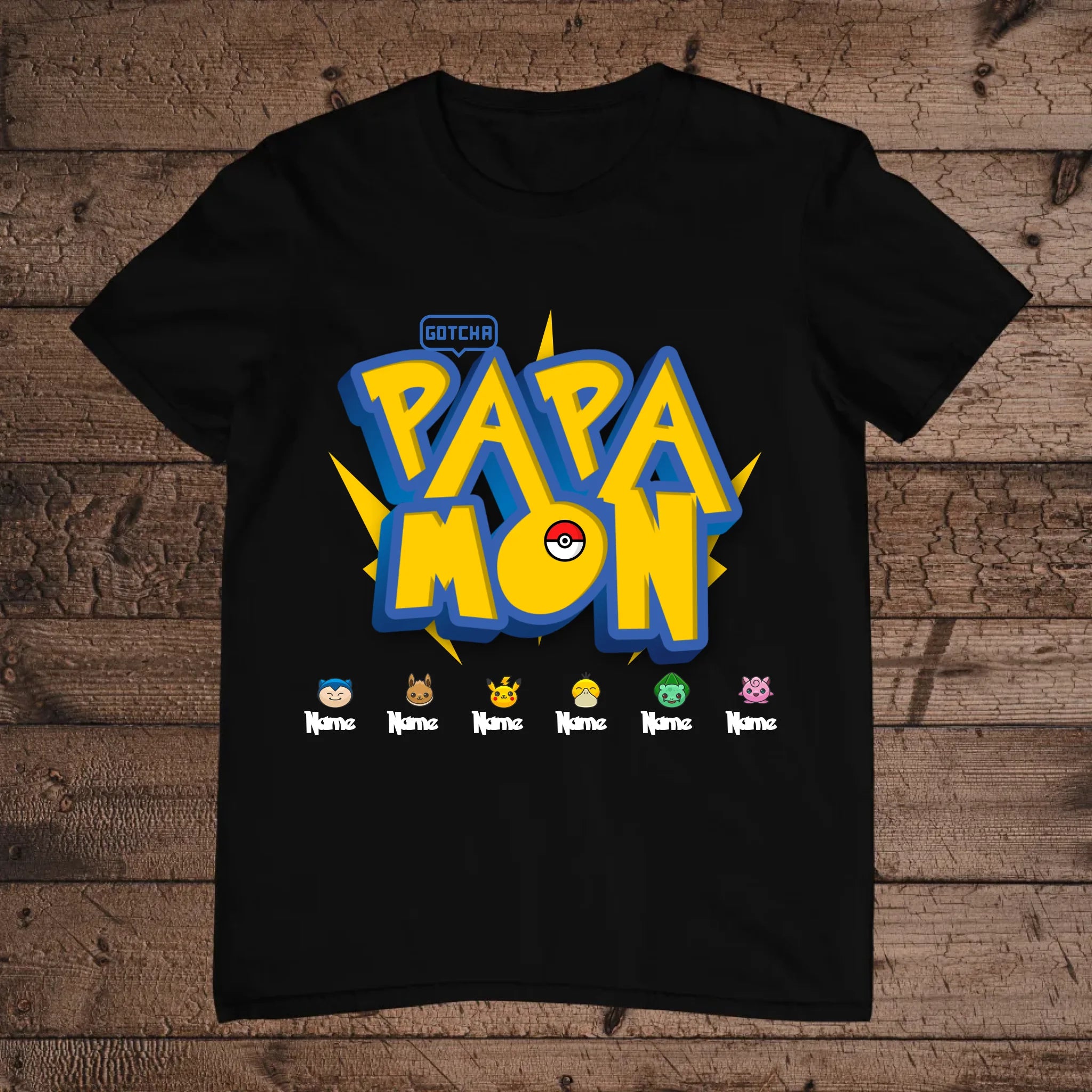 holz Flatlay mockup schwarz