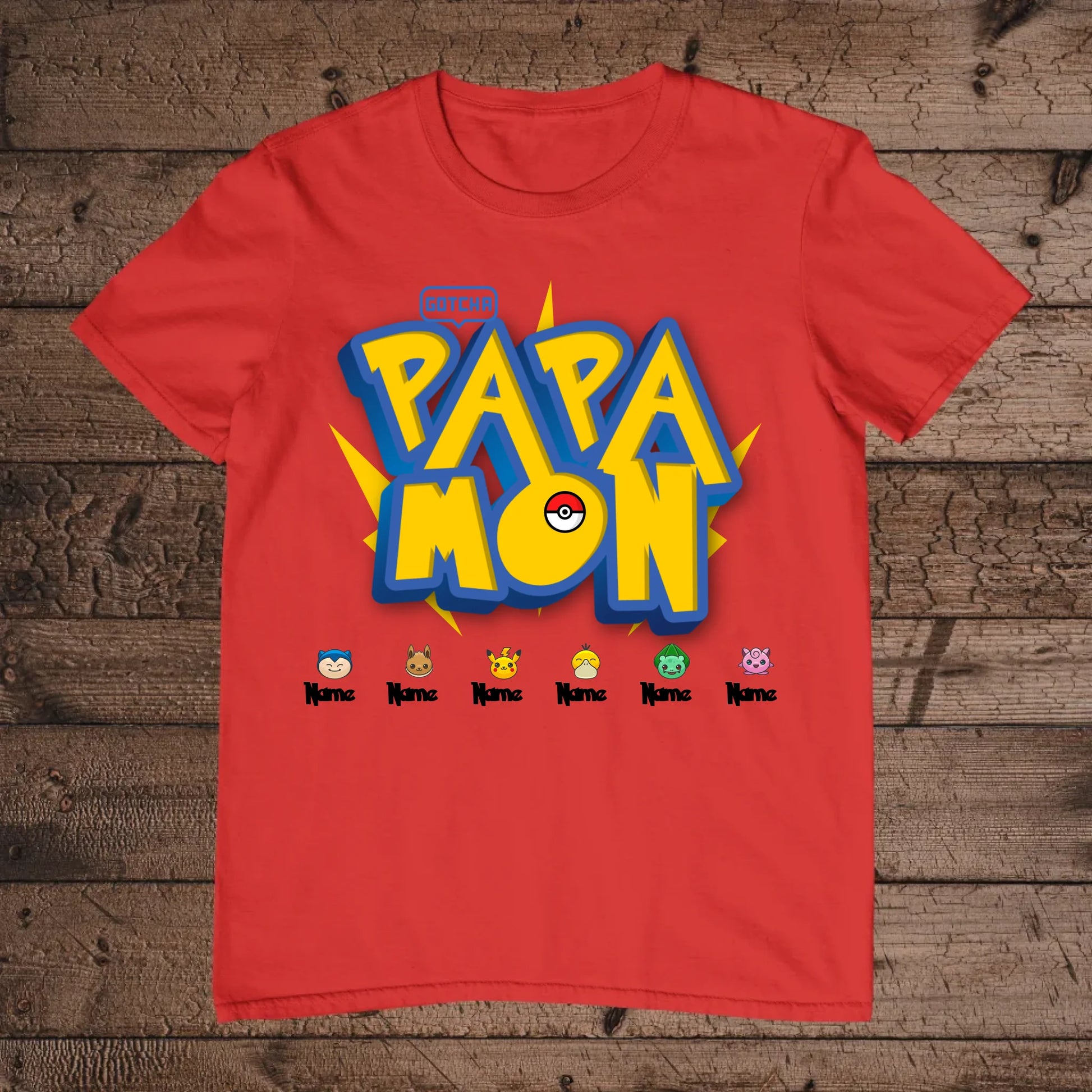 holz Flatlay mockup rot