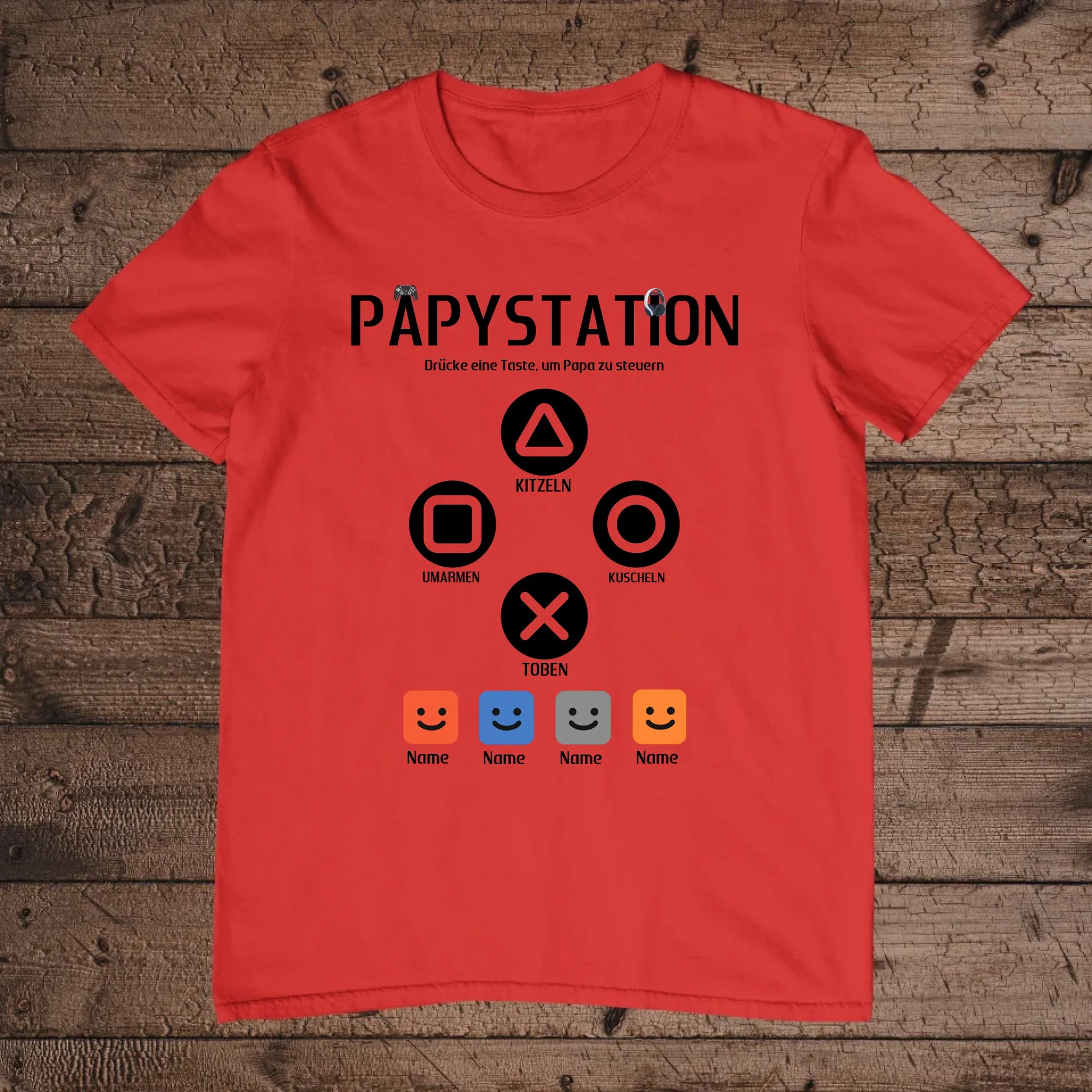 holz Flatlay mockup rot