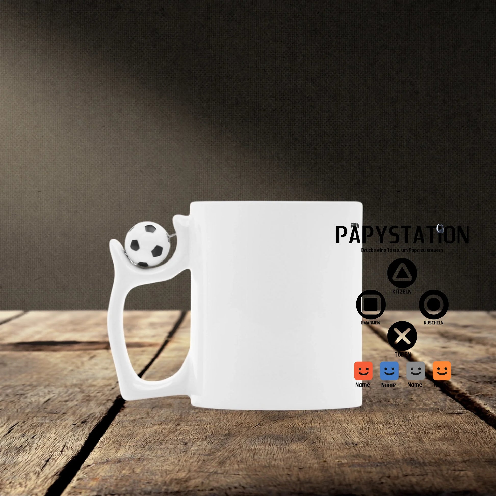 Mockup Fußballtasse