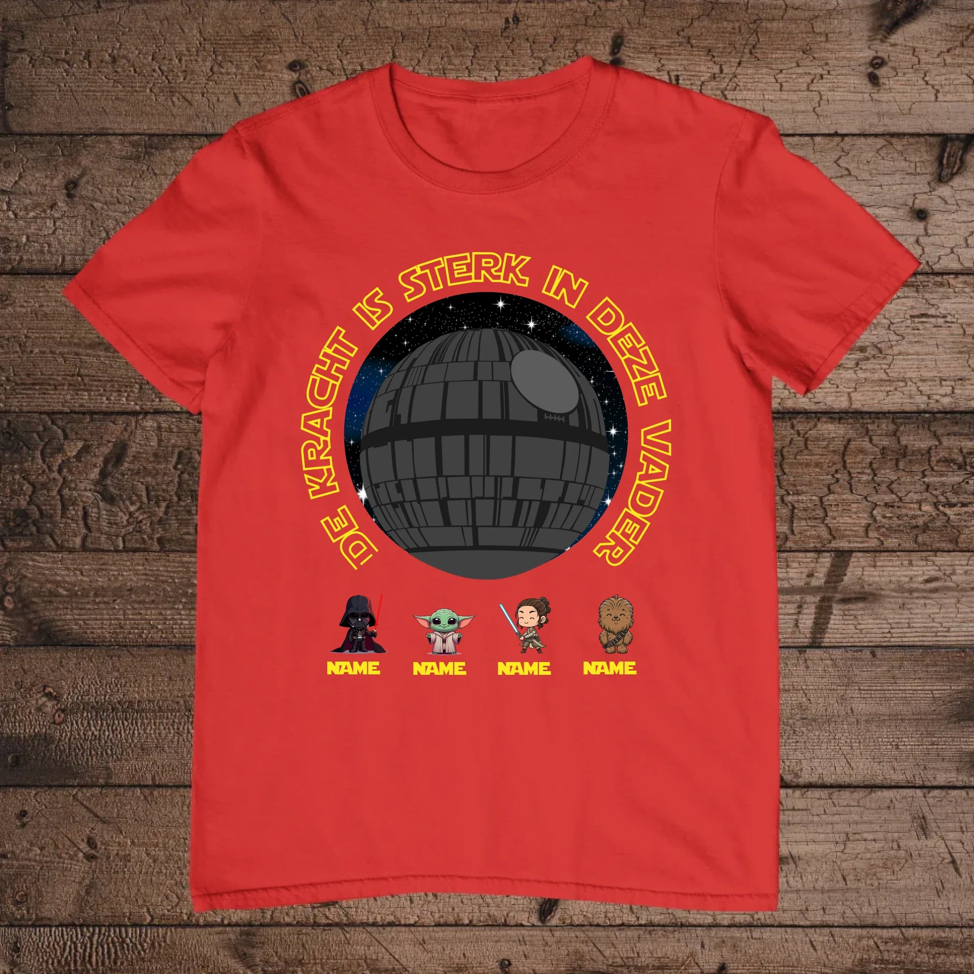 holz Flatlay mockup rot