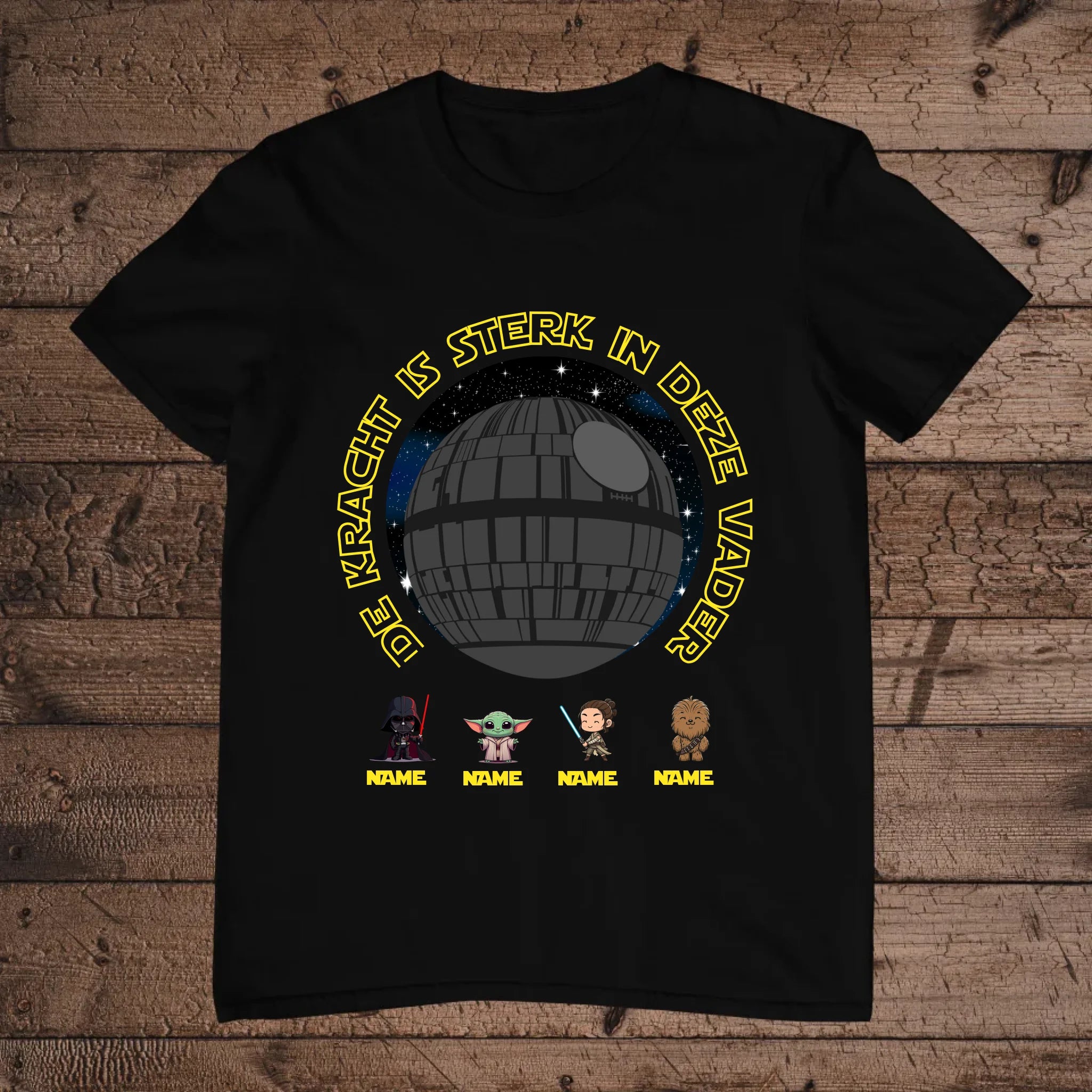 holz Flatlay mockup schwarz