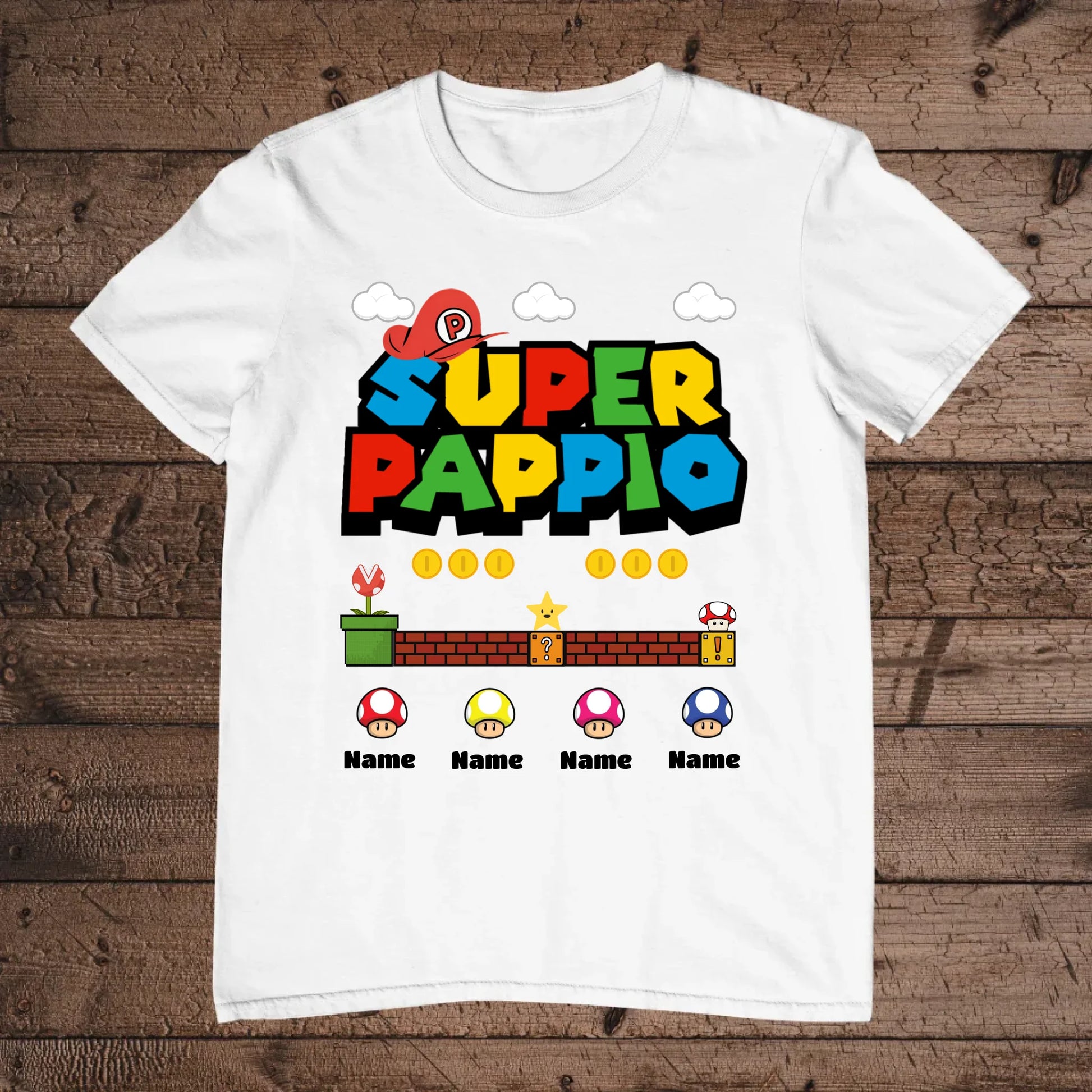 holz flatlay mockup weiß