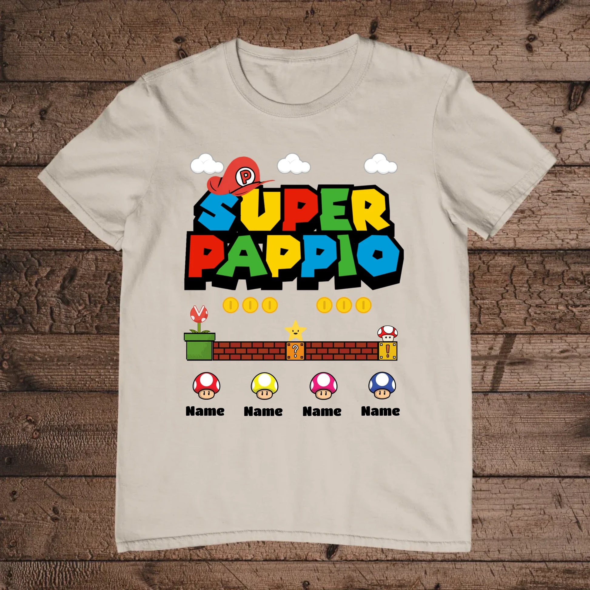 holz Flatlay mockup sand