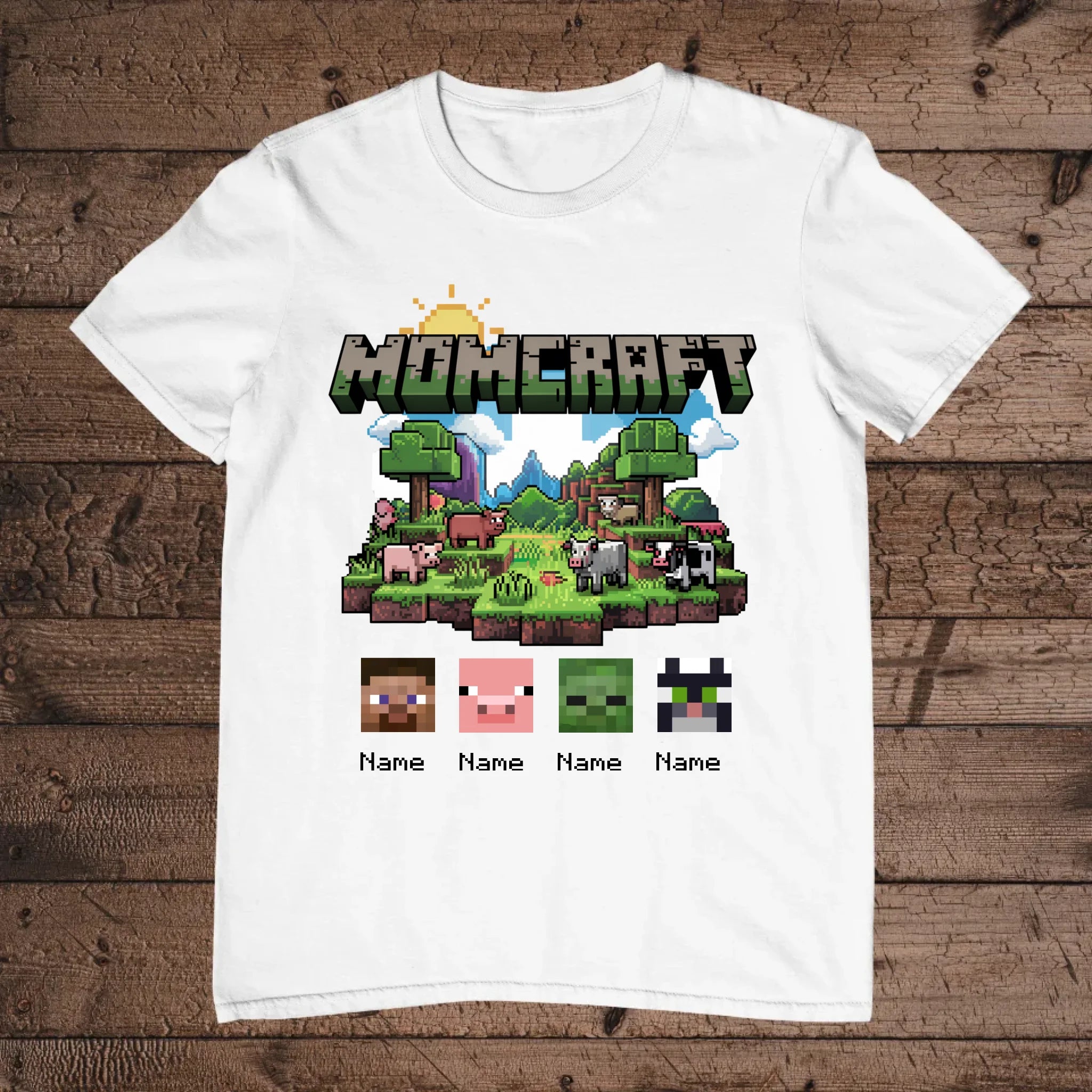 holz flatlay mockup weiß