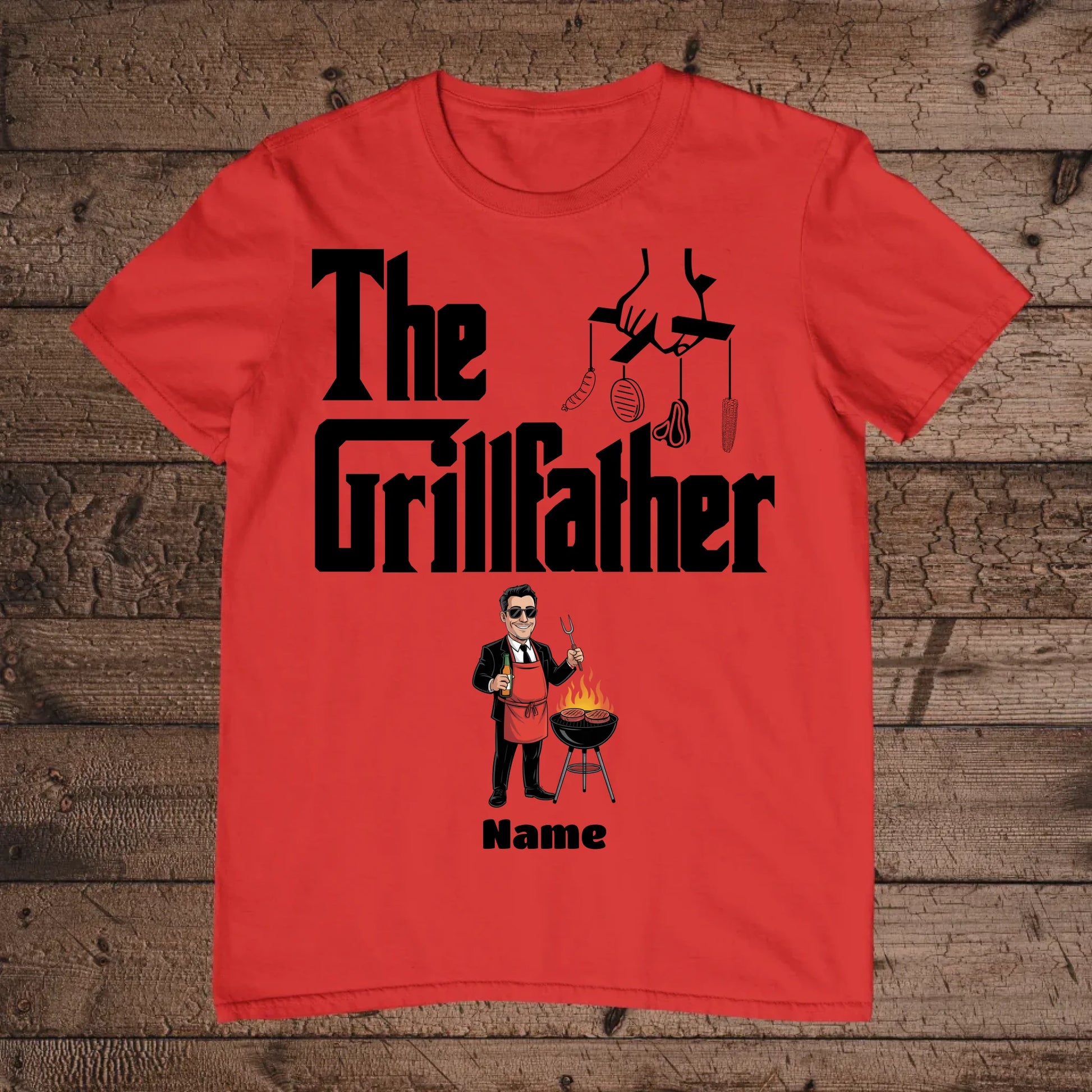 holz Flatlay mockup rot