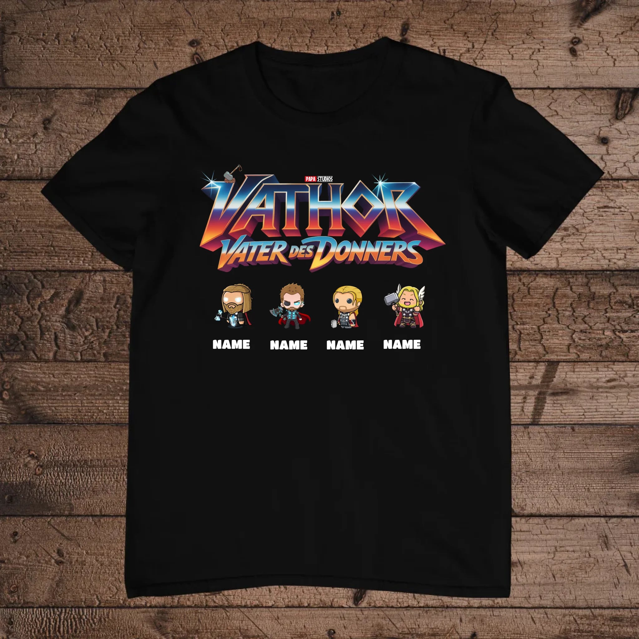 holz Flatlay mockup schwarz