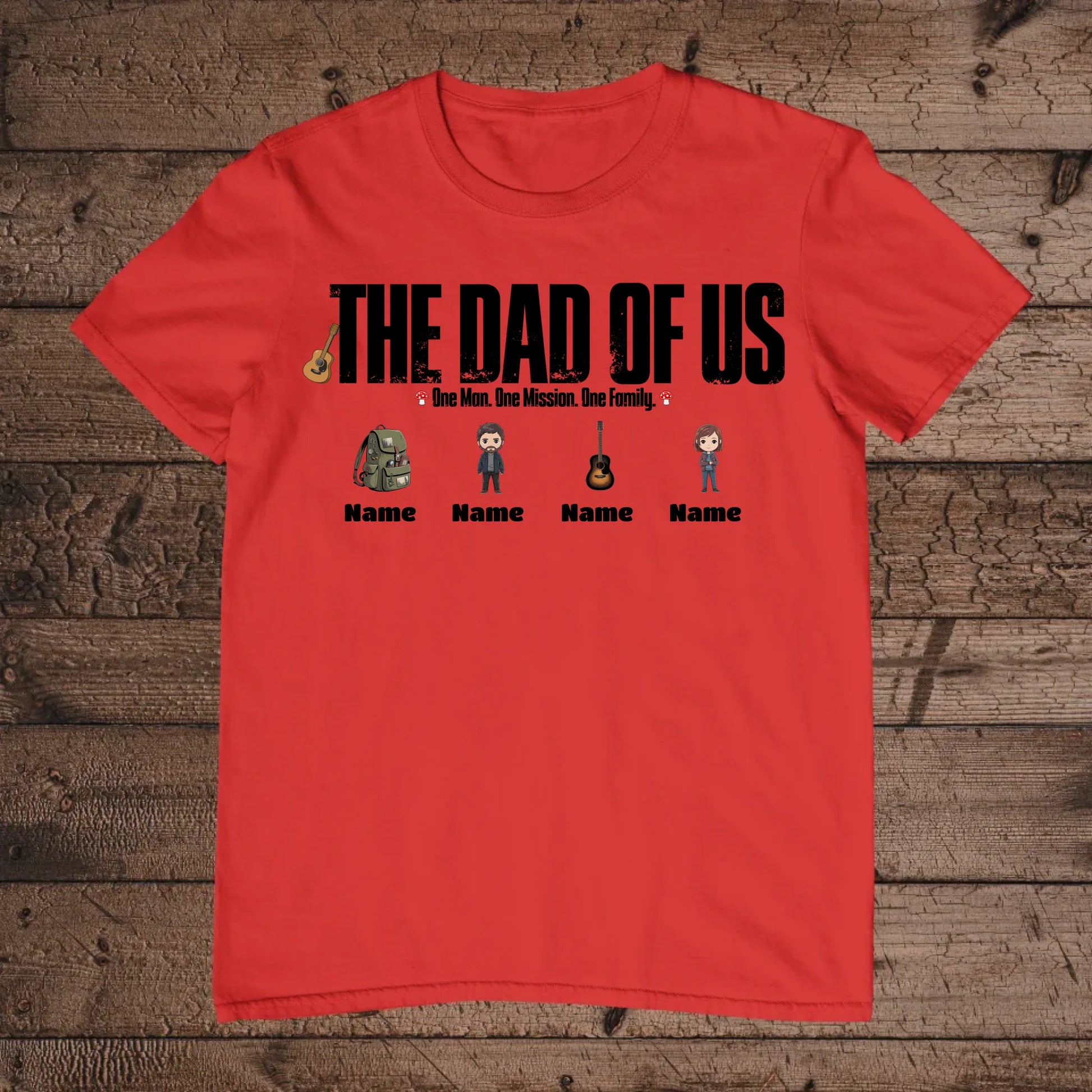 holz Flatlay mockup rot