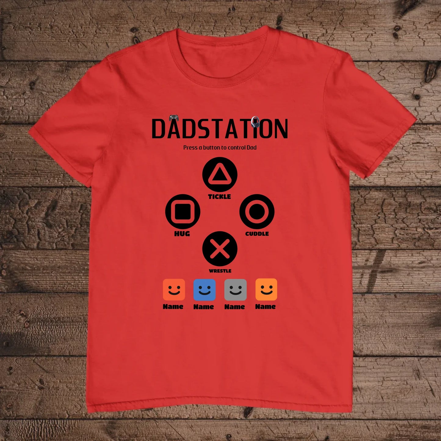 holz Flatlay mockup rot