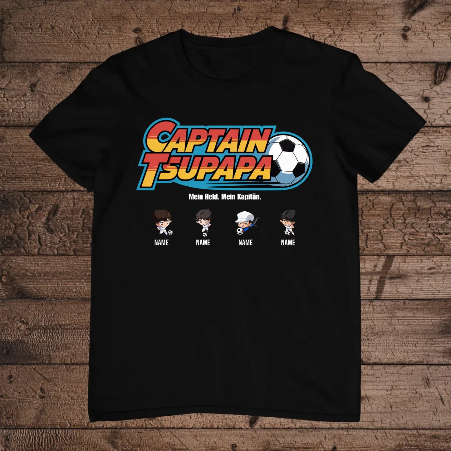 holz Flatlay mockup schwarz