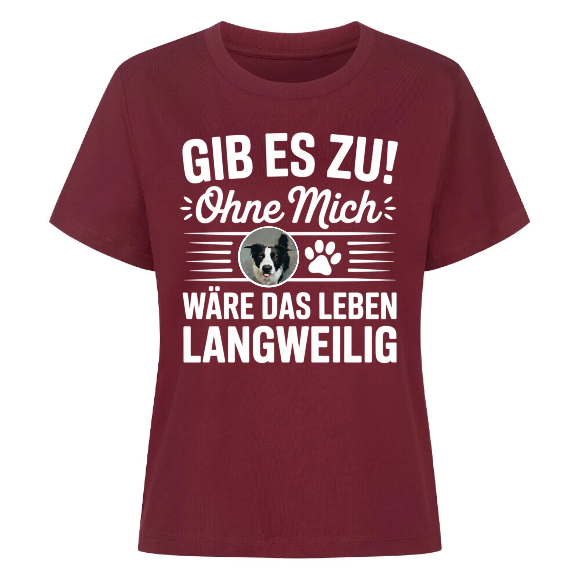 Damen Mockup burgunder