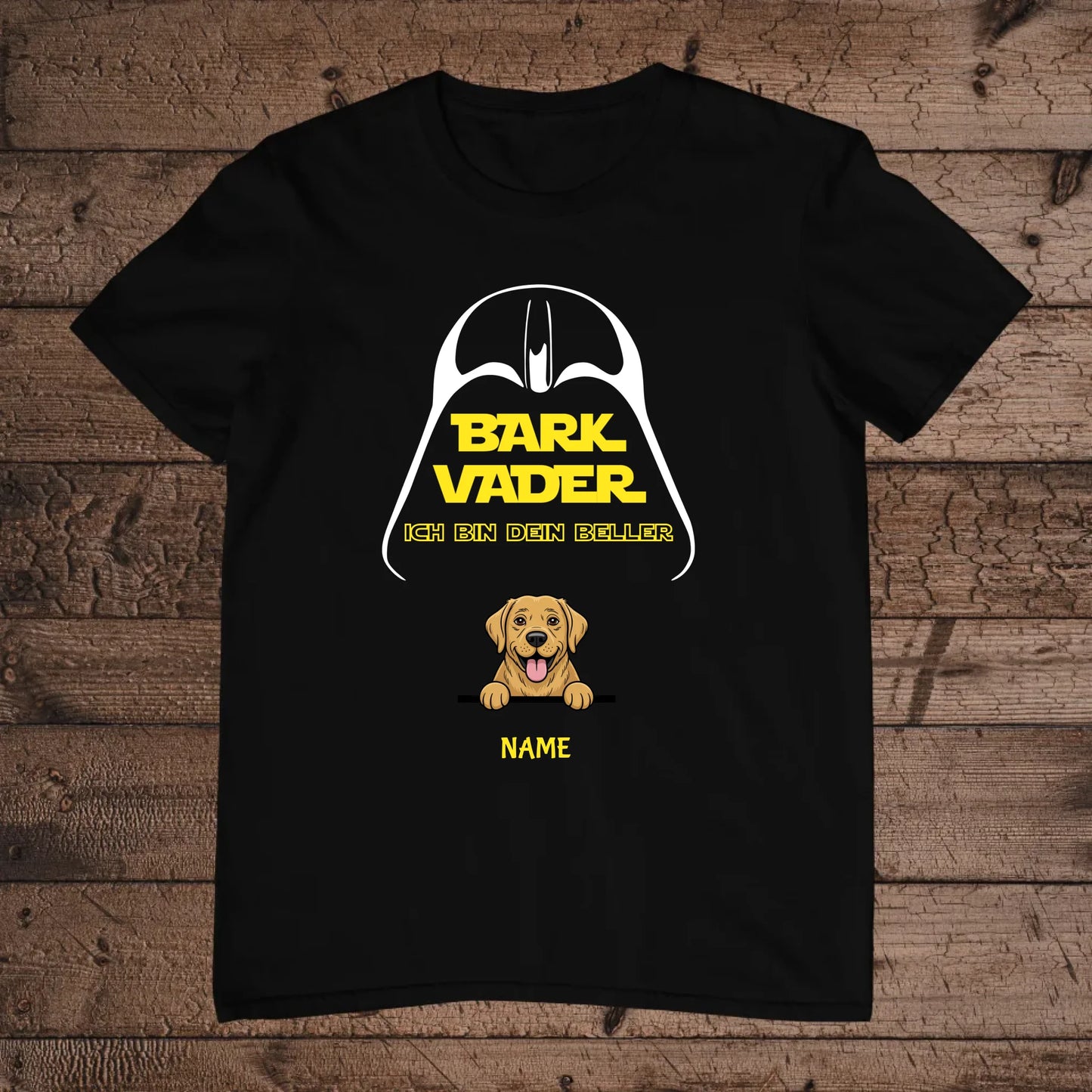 holz Flatlay mockup schwarz