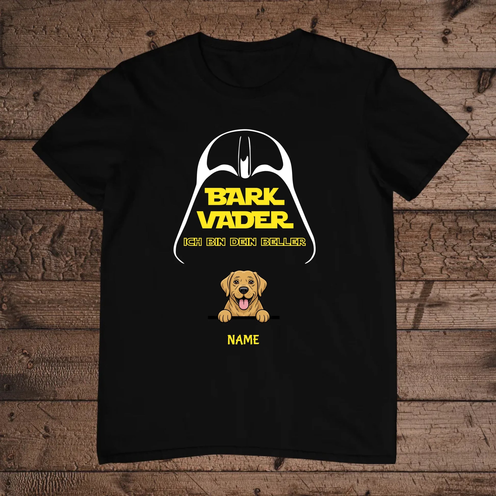 holz Flatlay mockup schwarz