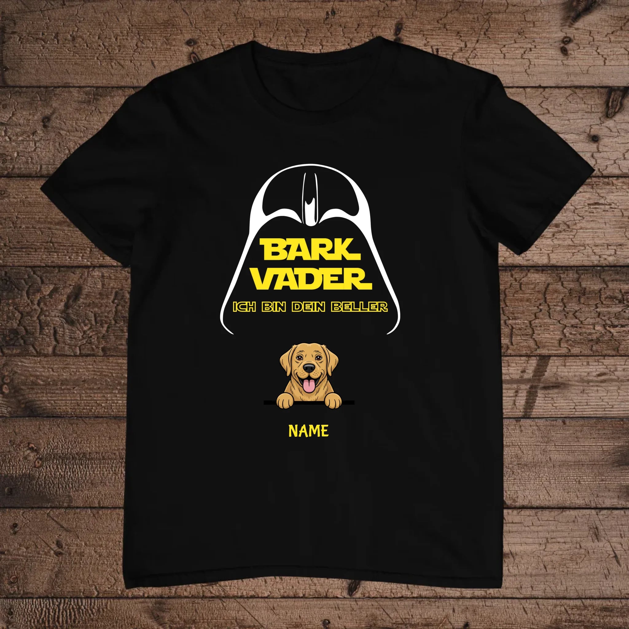 holz Flatlay mockup schwarz