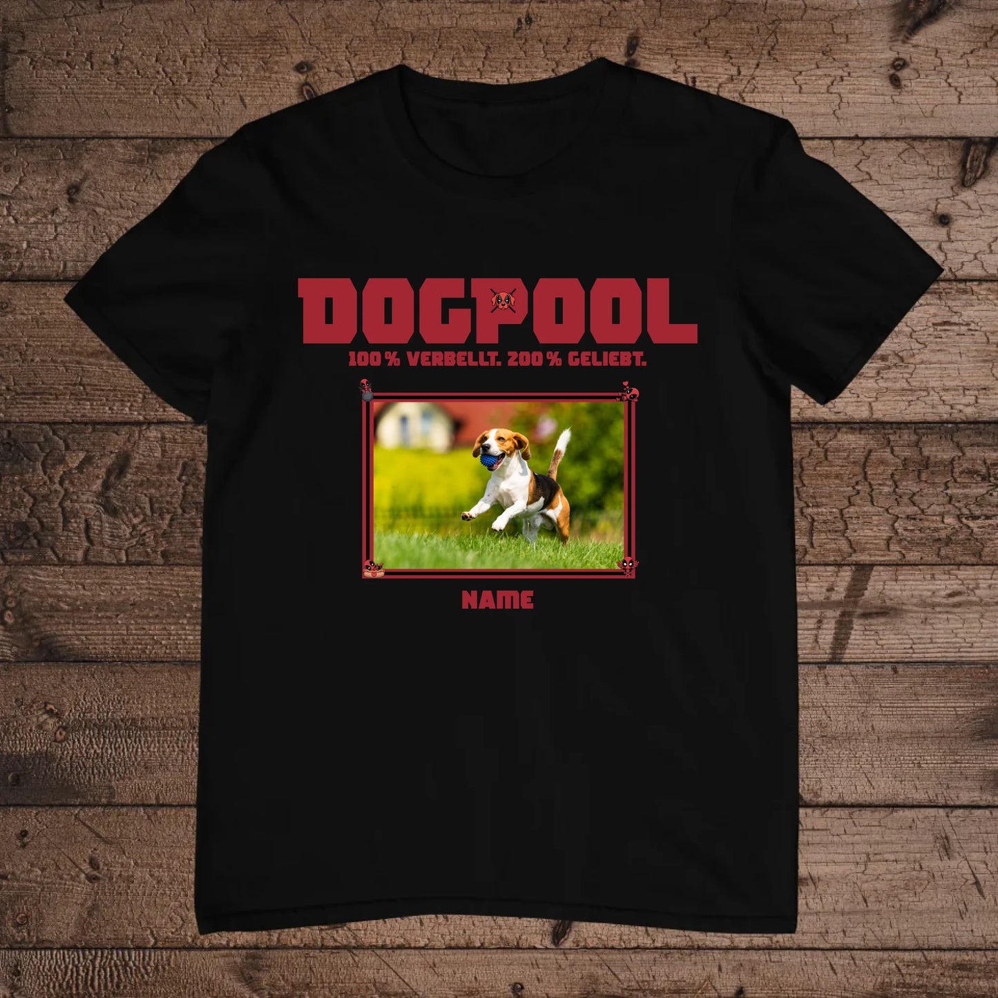 holz Flatlay mockup schwarz