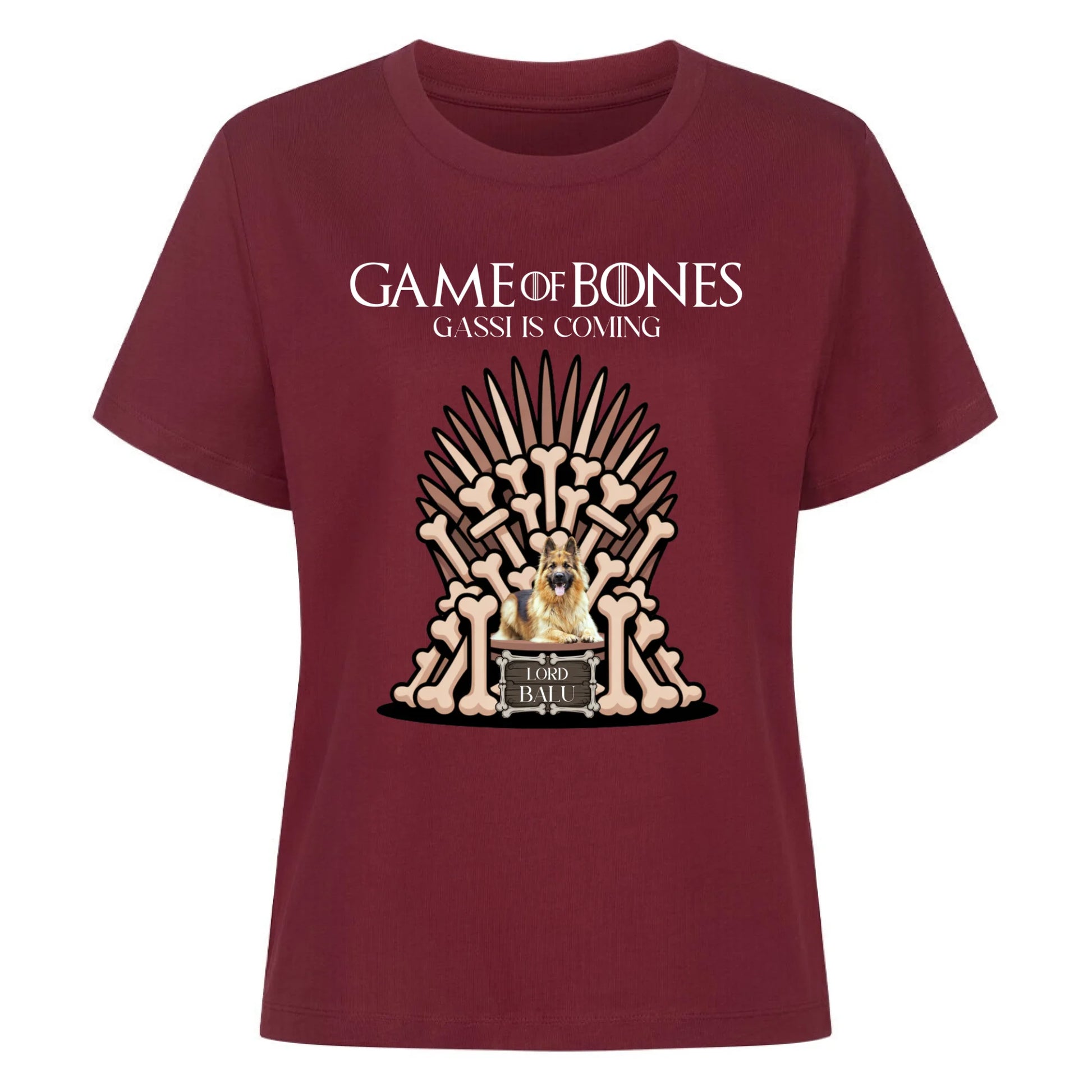 Damen Mockup burgunder