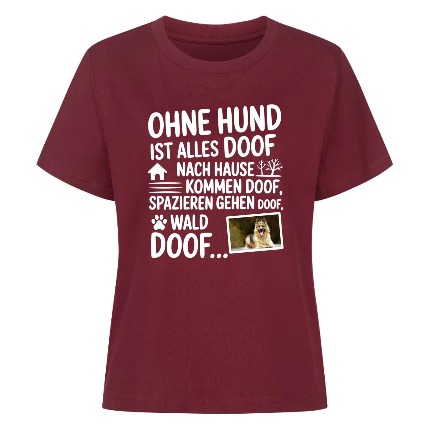 Damen Mockup burgunder