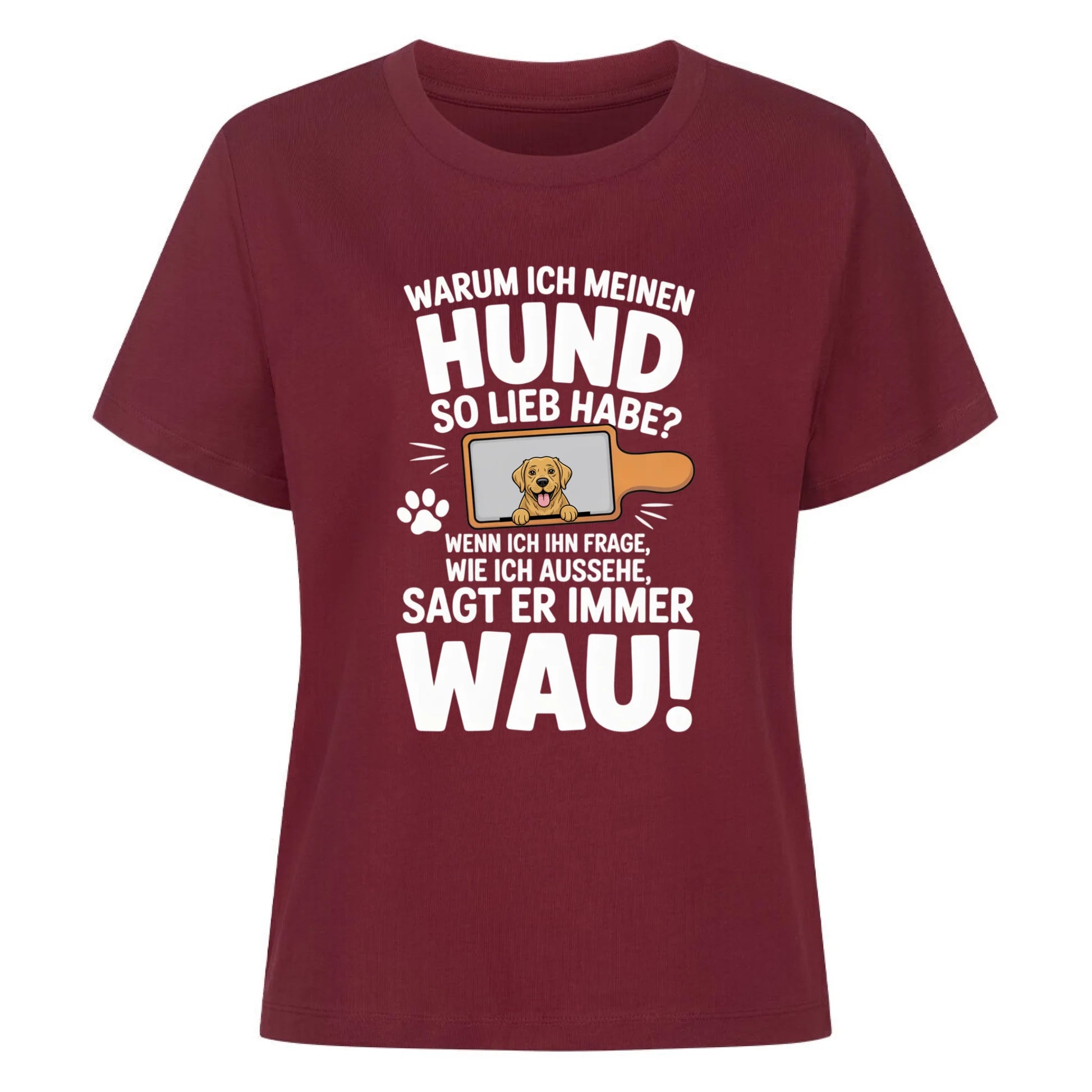 Damen Mockup burgunder