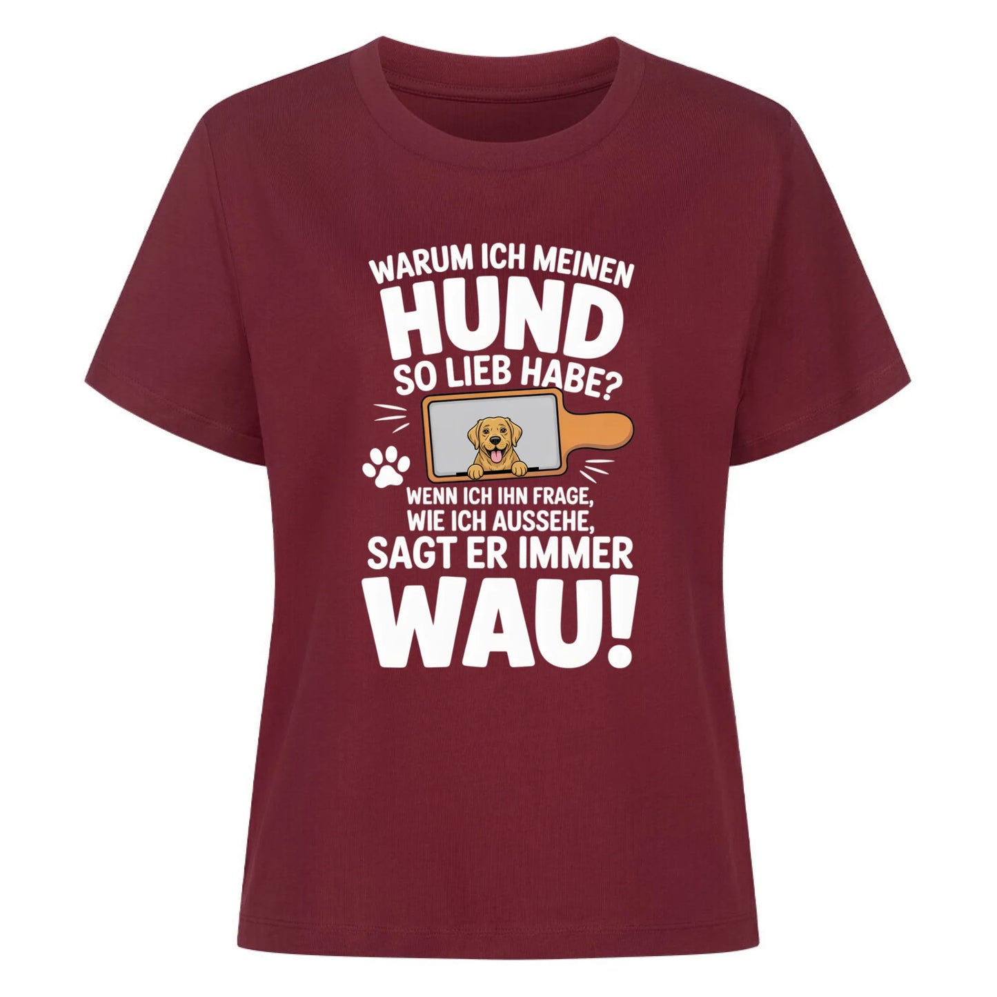 Damen Mockup burgunder