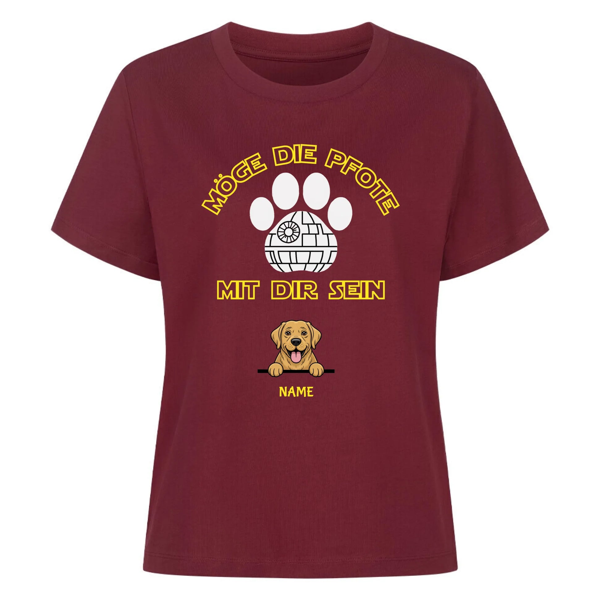 Damen Mockup burgunder