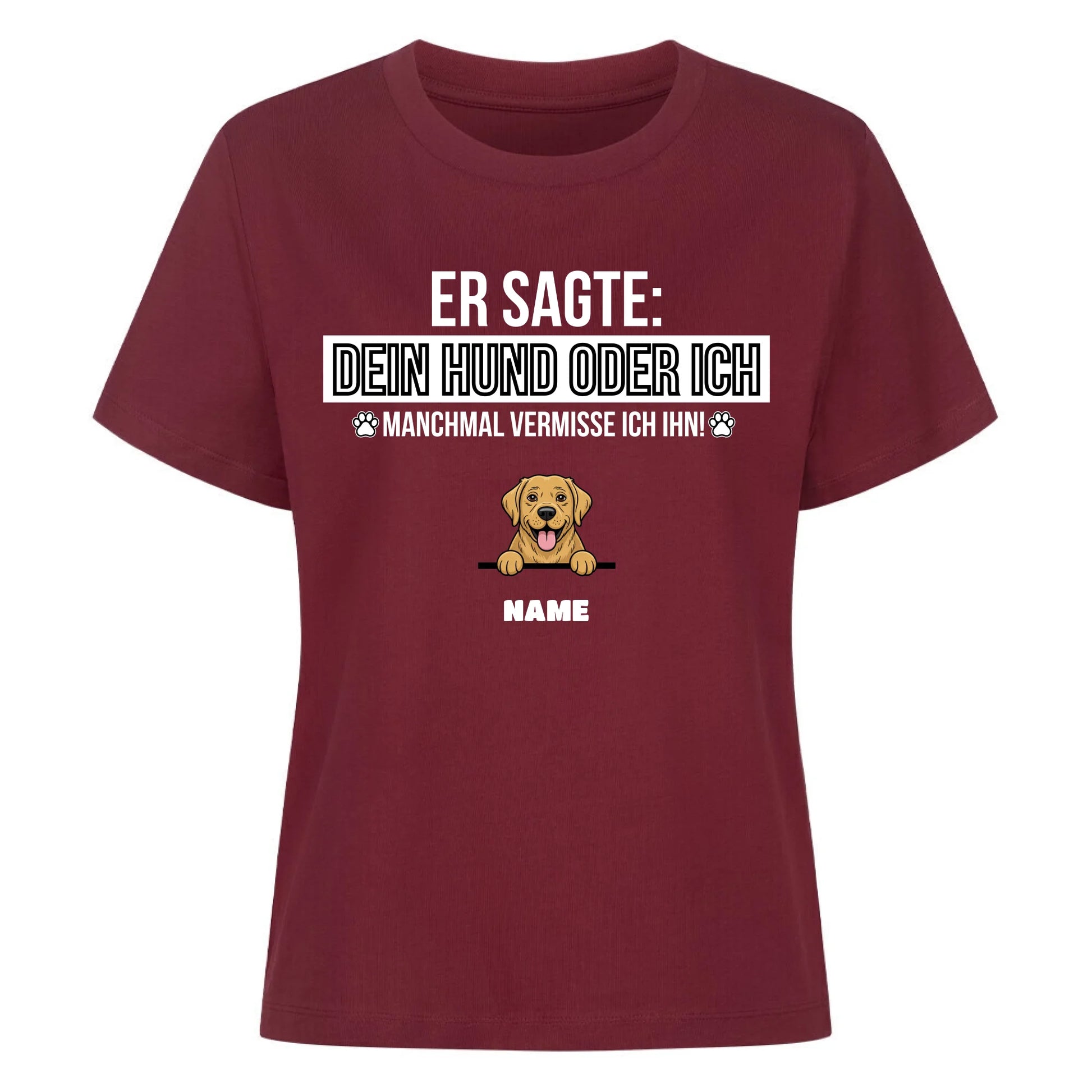 Damen Mockup burgunder