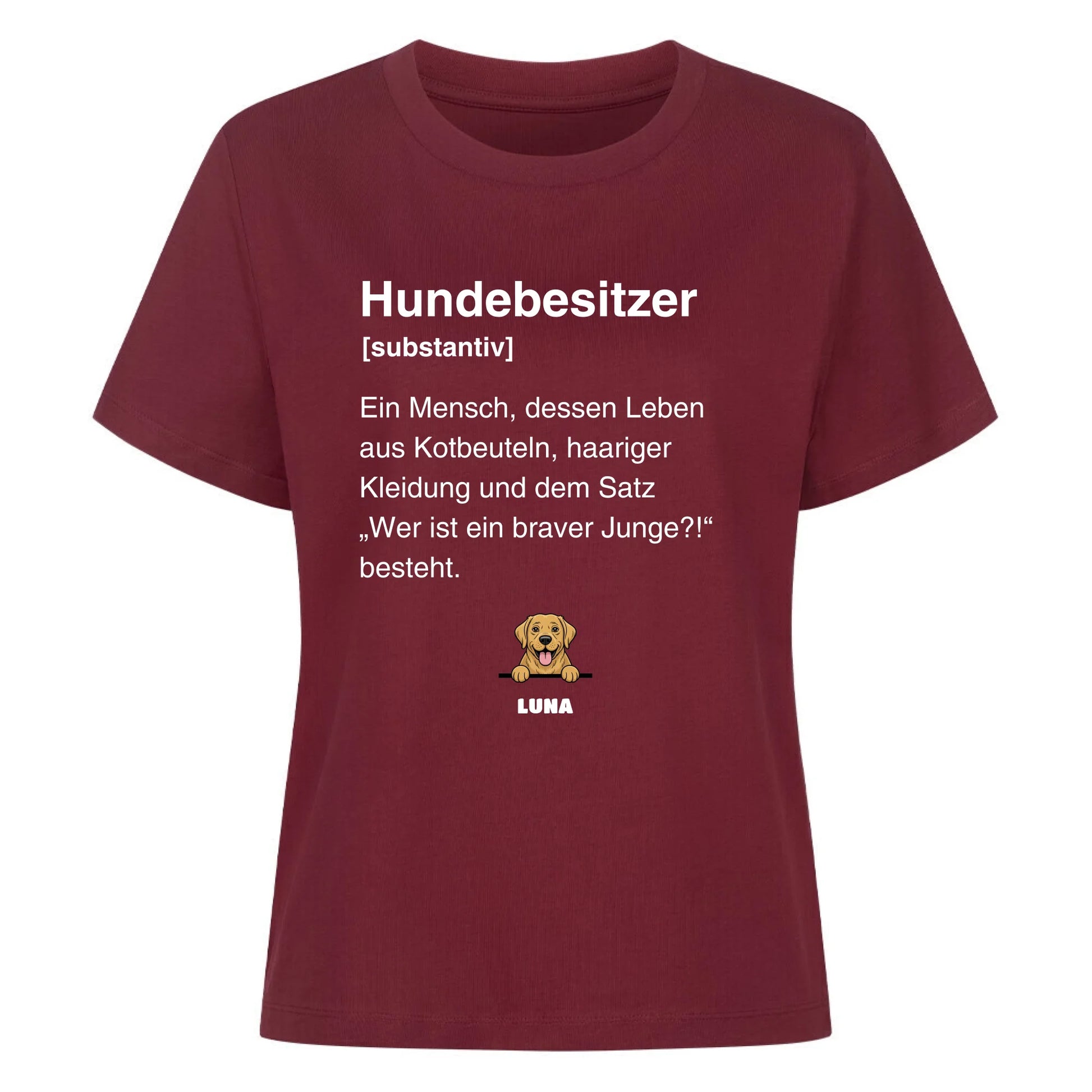 Damen Mockup burgunder