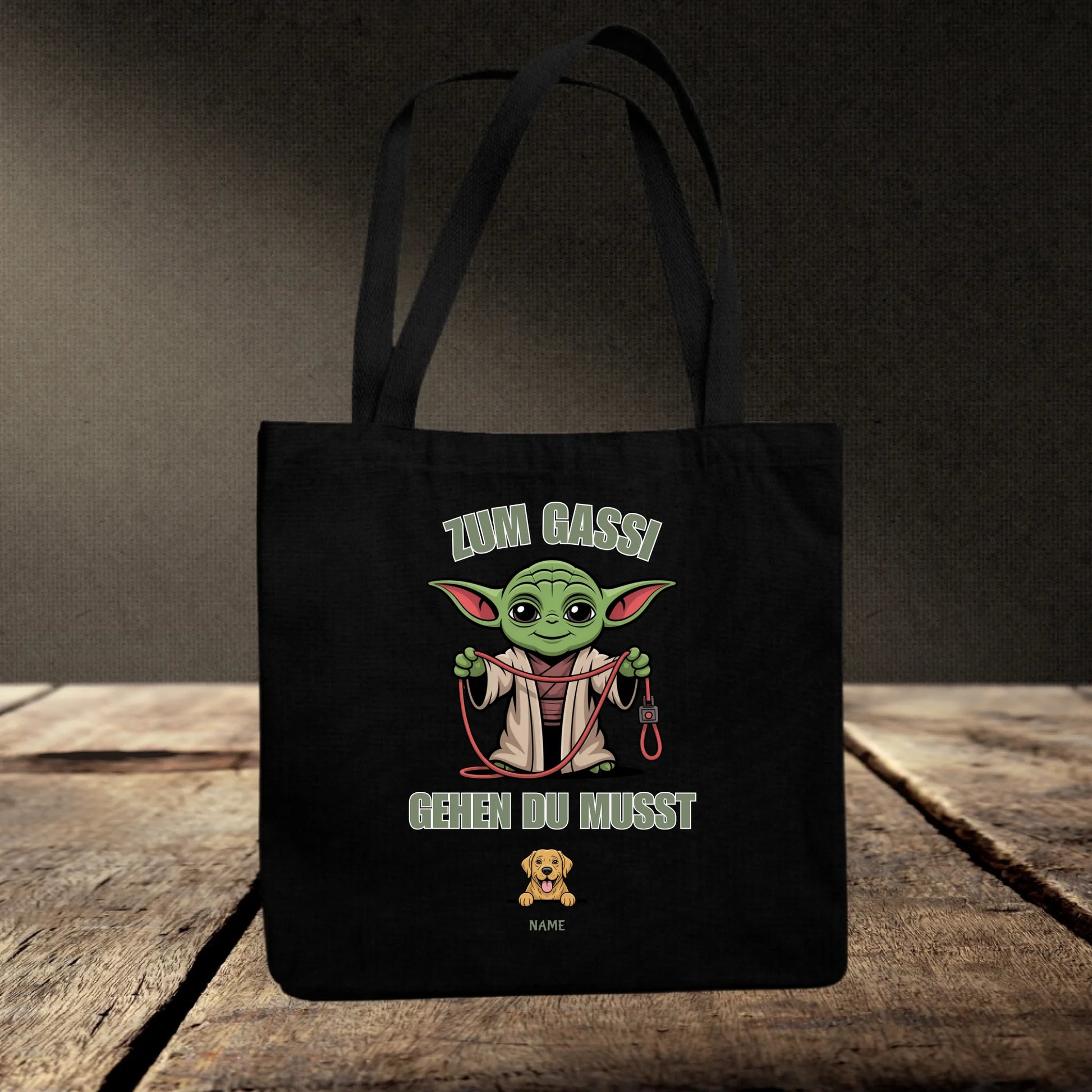 Jutebeutel schwarz mockup