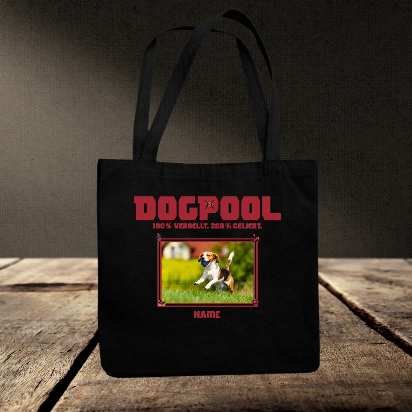 Jutebeutel schwarz mockup