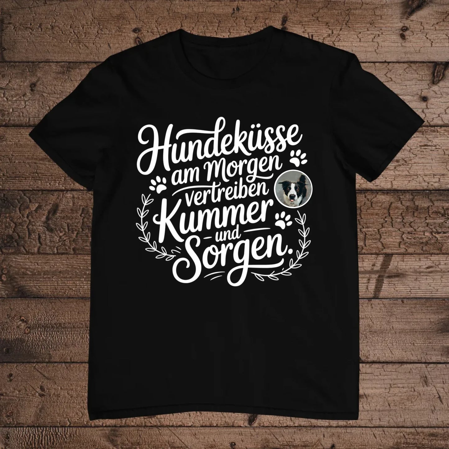 holz Flatlay mockup schwarz