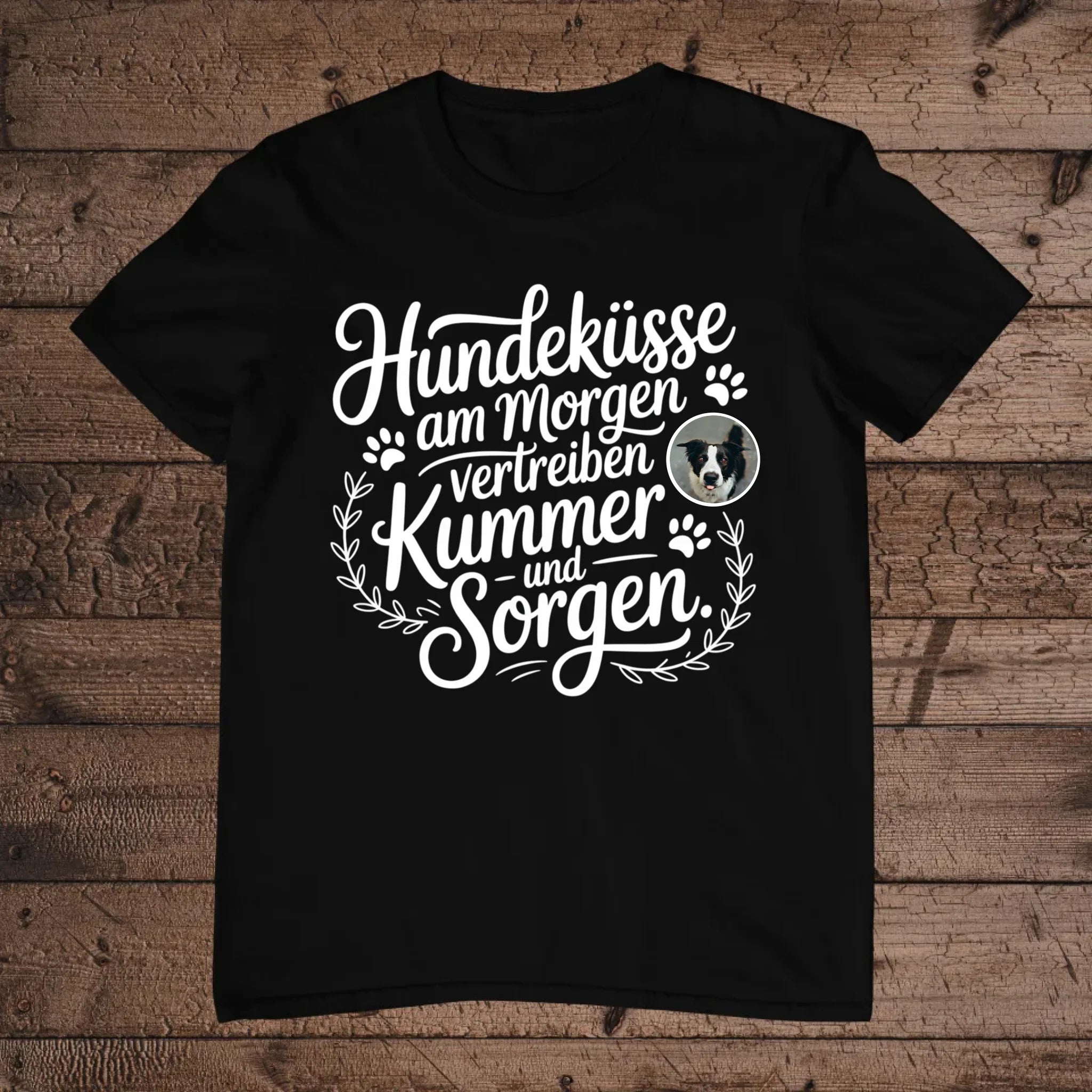 holz Flatlay mockup schwarz