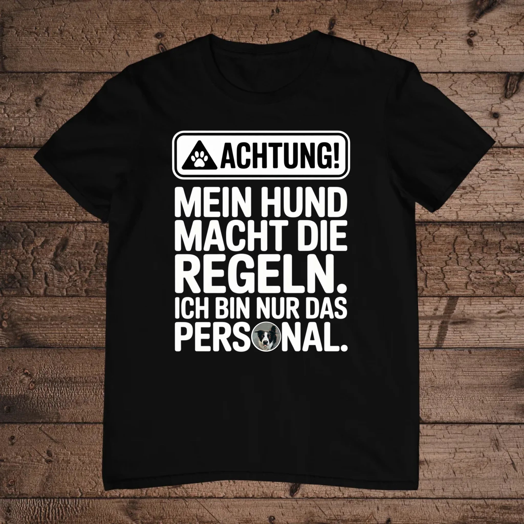 holz Flatlay mockup schwarz