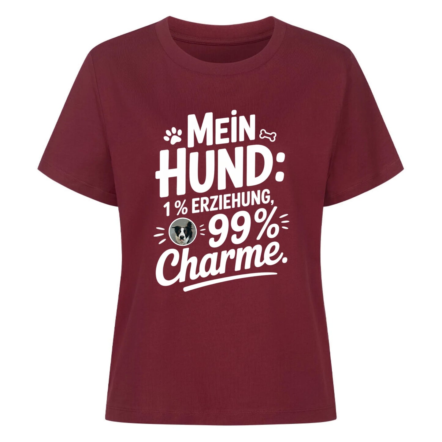 Damen Mockup burgunder