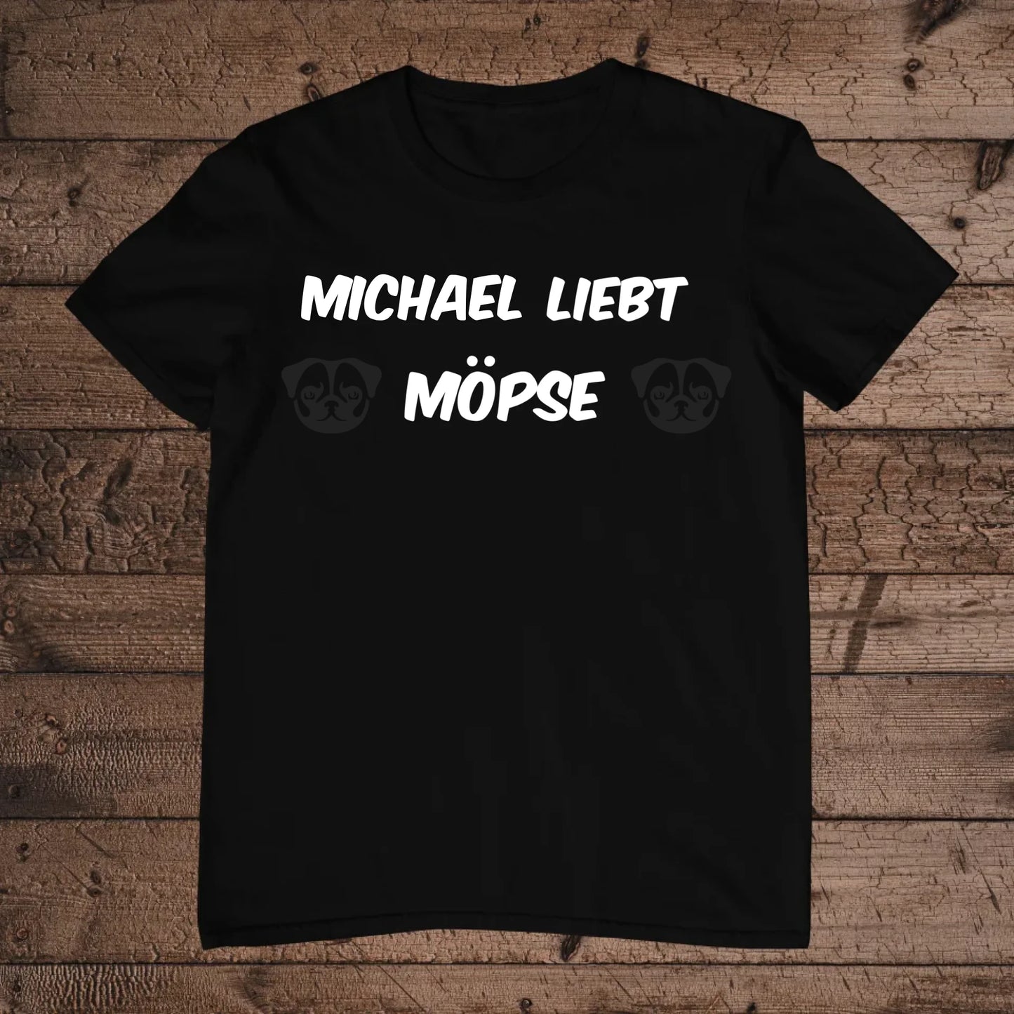 holz Flatlay mockup schwarz